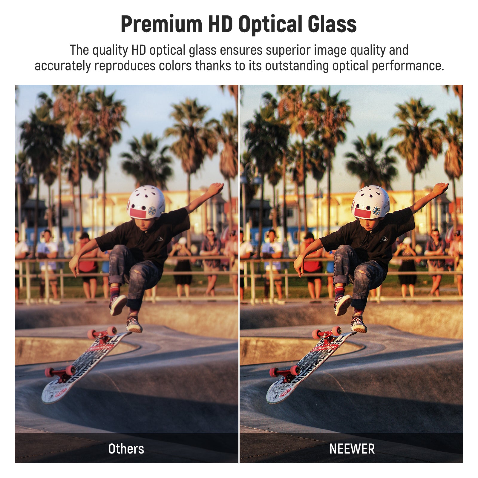 NEEWER 4x5.65 Inch Square UV Filter for DSLR Camera - Reduce Glare & Protect Lens for Photography & Videography
