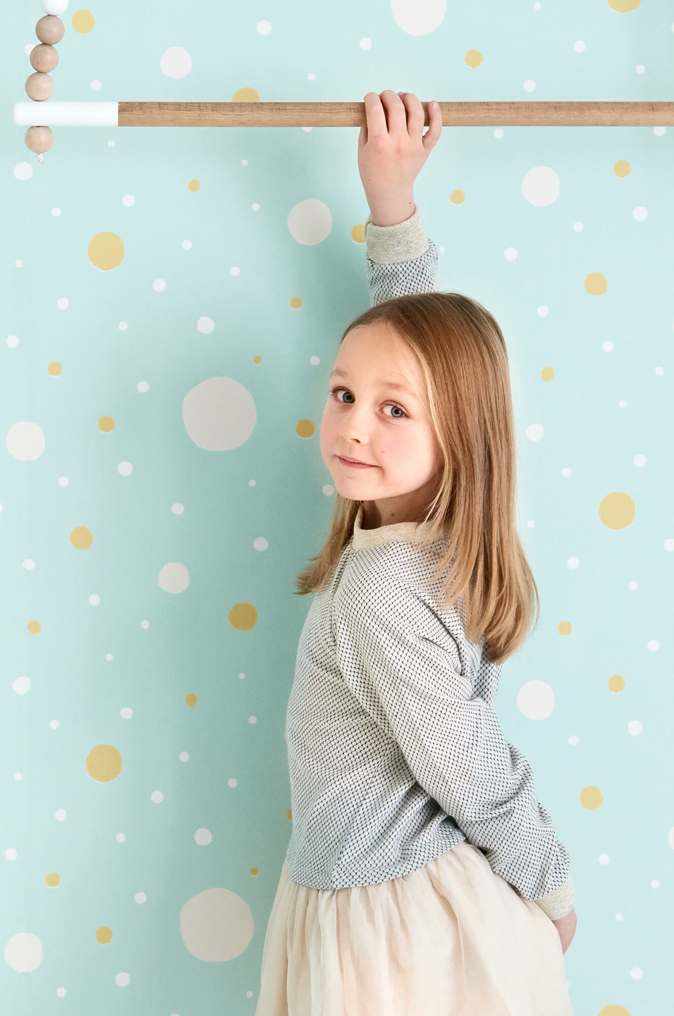 Confetti Turquoise Wallpaper - Self-Adhesive Removable Peel and Stick Wallpaper for Bedroom, Living Room, Bathroom Decor - Waterproof & Easy to Apply