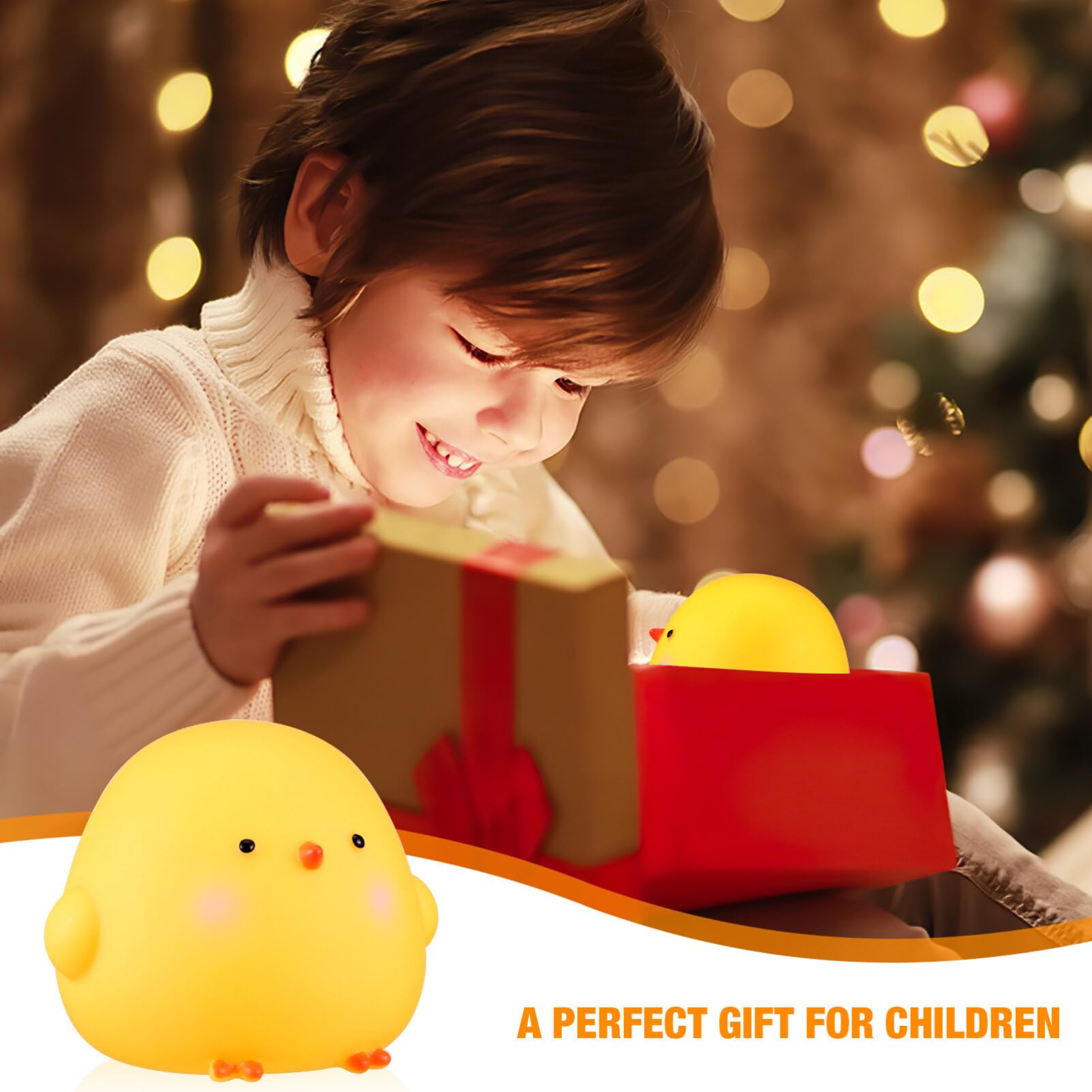 VANZACK Cute Easter Chick Night Light - Soft Glow LED Lamp for Kids Room, Nursery, Bedroom Decor - Perfect for Easter Decorations, Baby Showers, and Children's Bedside Nightlight