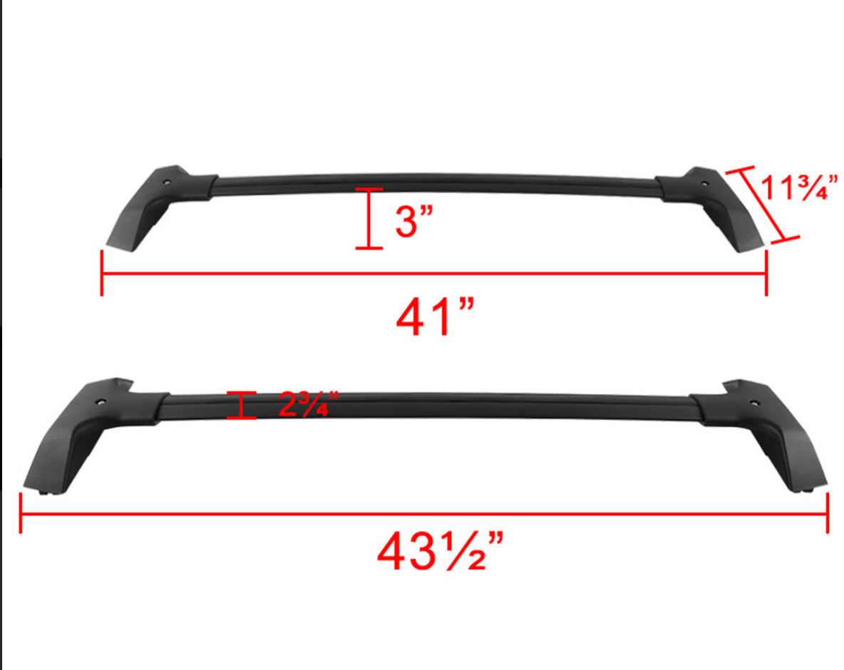 2009-2017 Chevrolet Traverse Black Aluminum Roof Rack Cross Bars - Heavy Duty Cargo Carrier for SUVs - Perfect for Camping, Road Trips & Outdoor Adventures