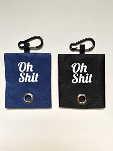 Funny Poop Dispenser & OH SHIT Waste Dispenser - Holds 2 Rolls in 1 (Black) - Perfect for Bathroom Humor, Gag Gifts & Novelty Home Decor