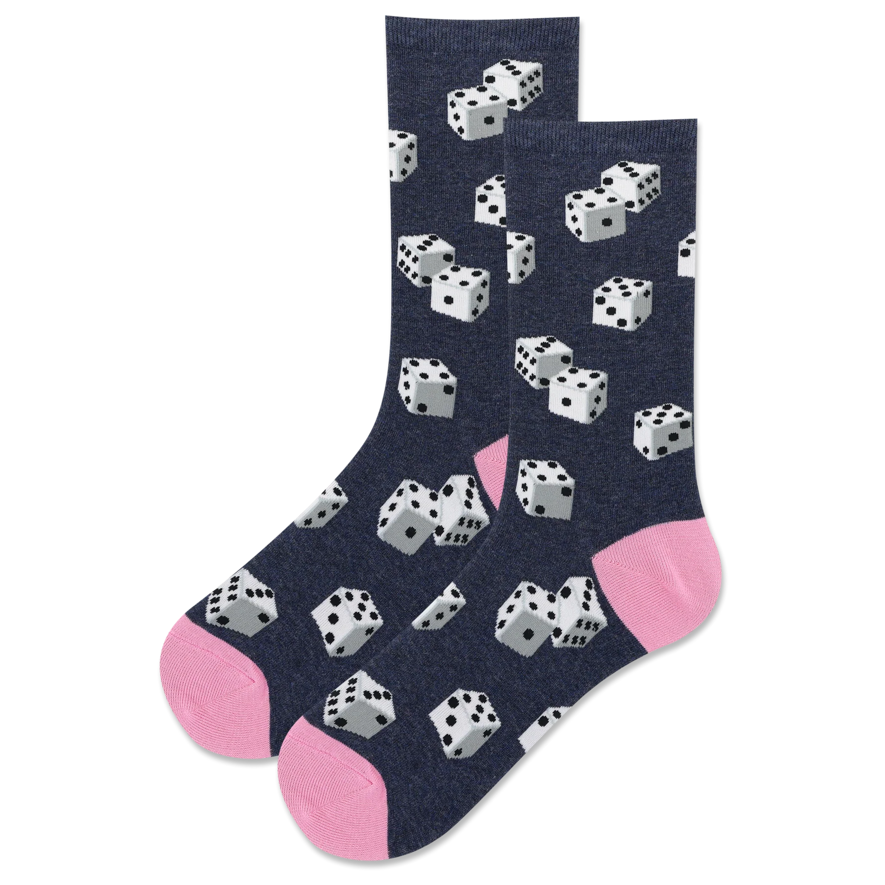 Women's Fun Dice Pattern Socks - Novelty Gaming Socks for Board Game Nights, Cosplay & Gift Ideas
