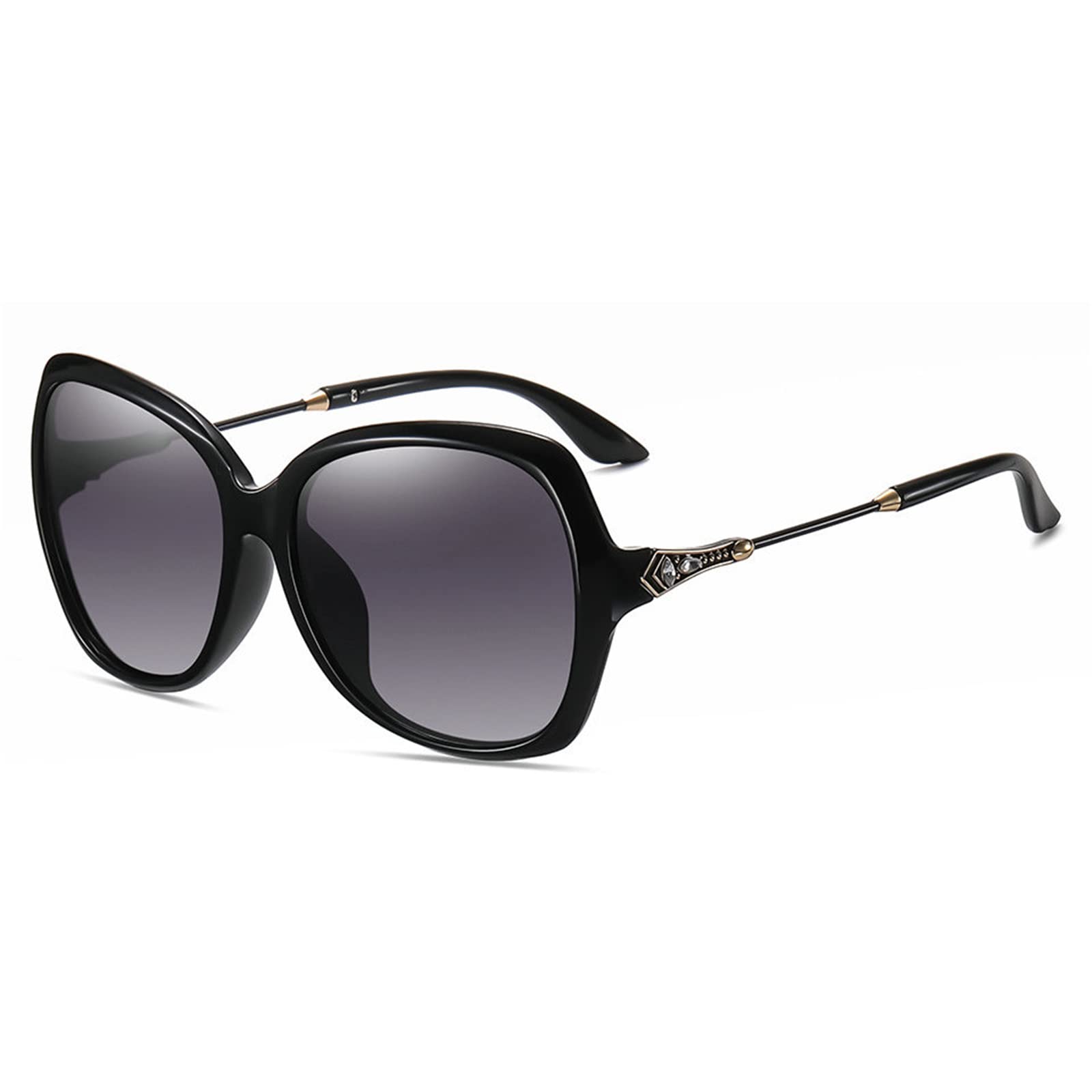 Willochra Women's Polarized Reading Sunglasses with Rhinestone Round Frame - Full Lens Magnification Sun Readers for Outdoor Reading & Driving
