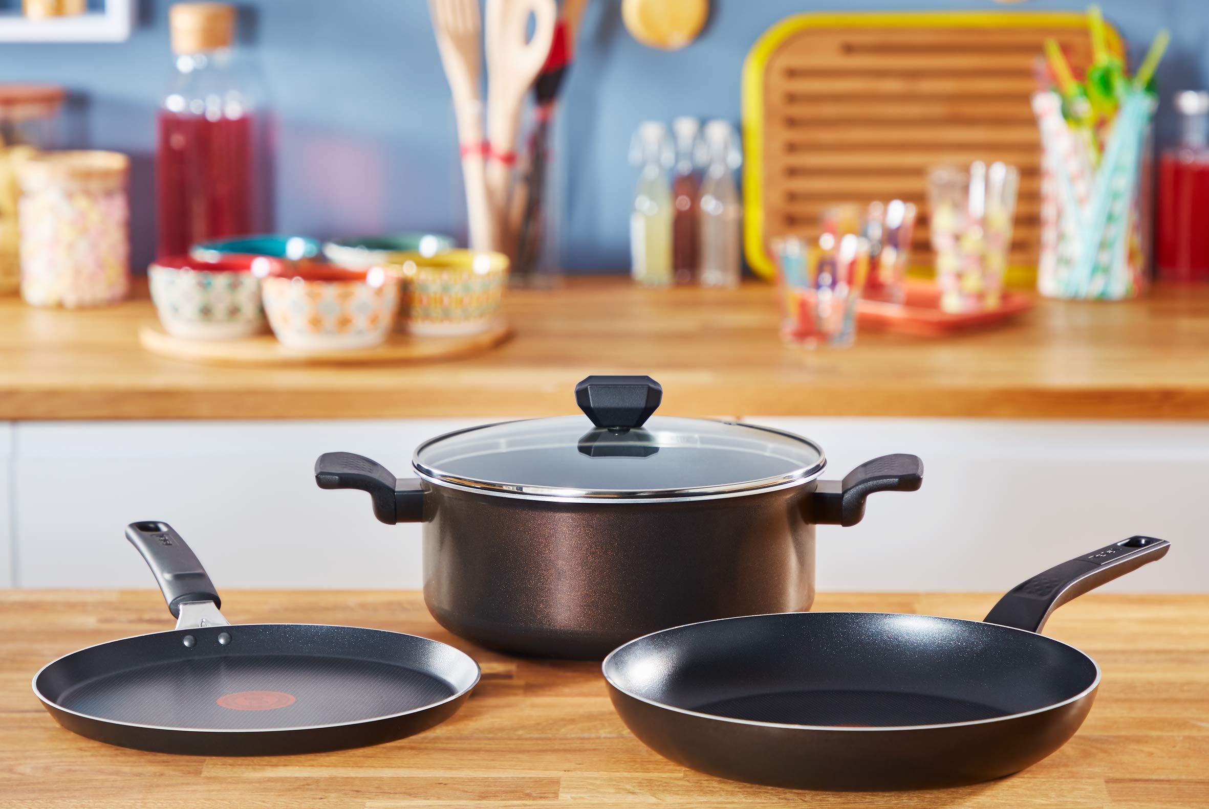 Tefal Easy Cook and Clean 34cm Nonstick Crepe Pan with Pebble Dispenser - Perfect for Breakfast, Desserts & French Cuisine
