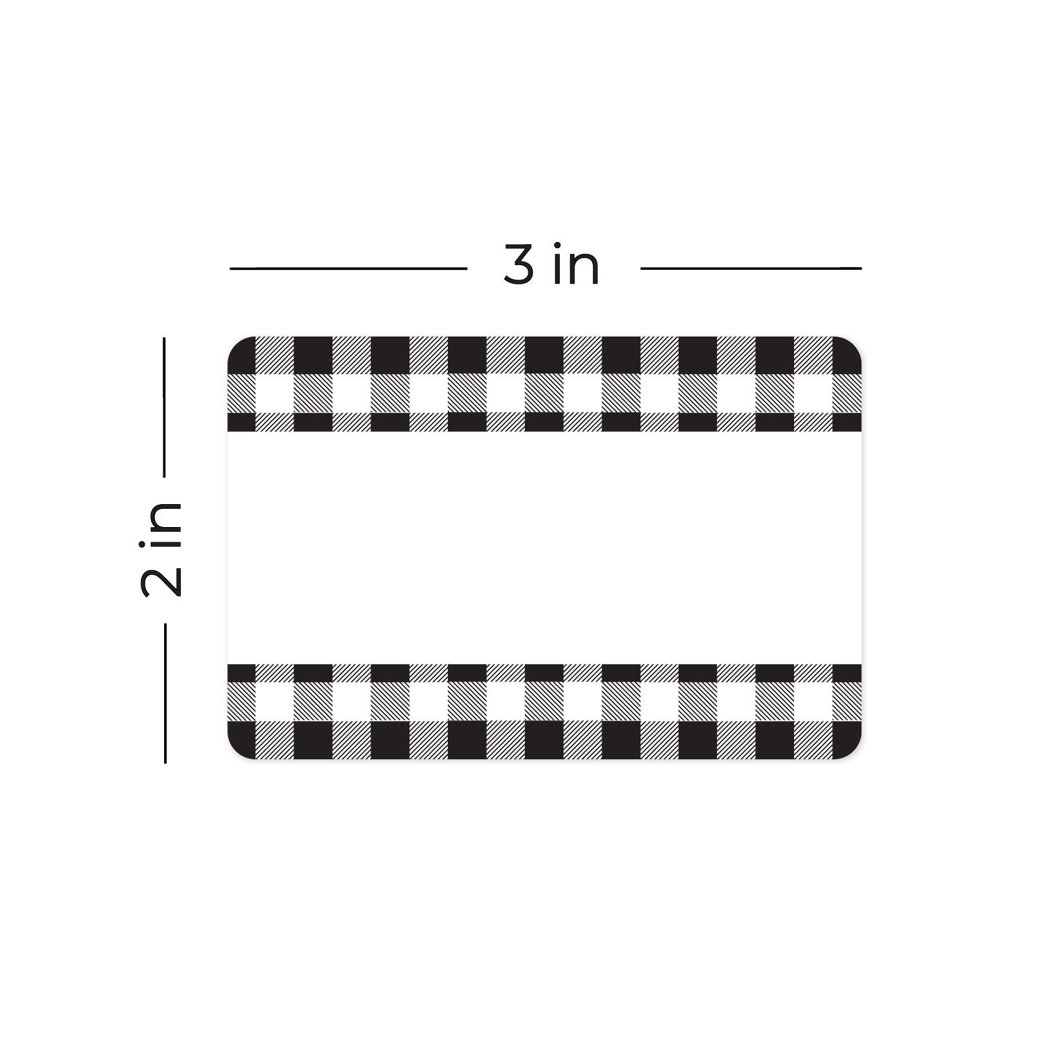 Buffalo Plaid Write-On Pantry Labels - 100 Pack Reusable Waterproof Storage Labels (2