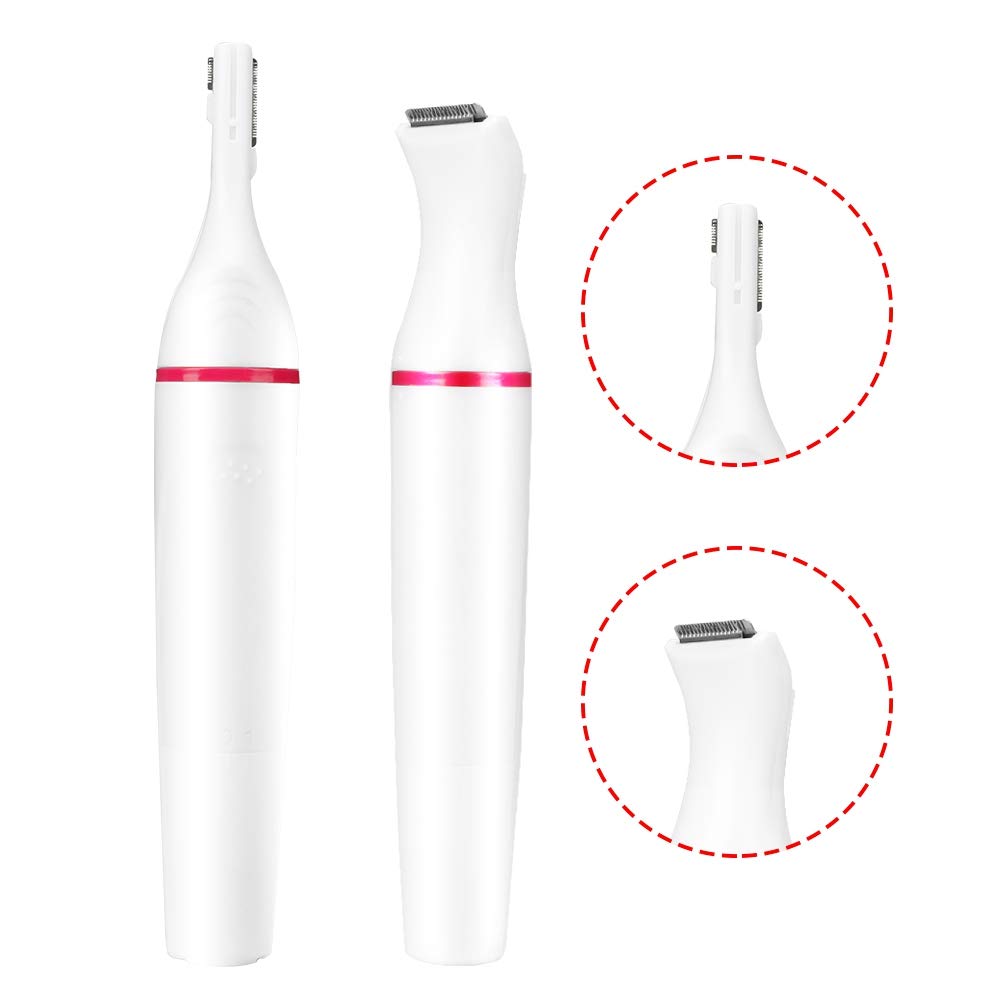 4-in-1 Electric Eyebrow Trimmer for Women & Men - Multi-Functional Portable Shaver with Detachable Heads for Eyebrows, Nose Hair & Facial Grooming - Perfect for Travel, Home & Salon Use