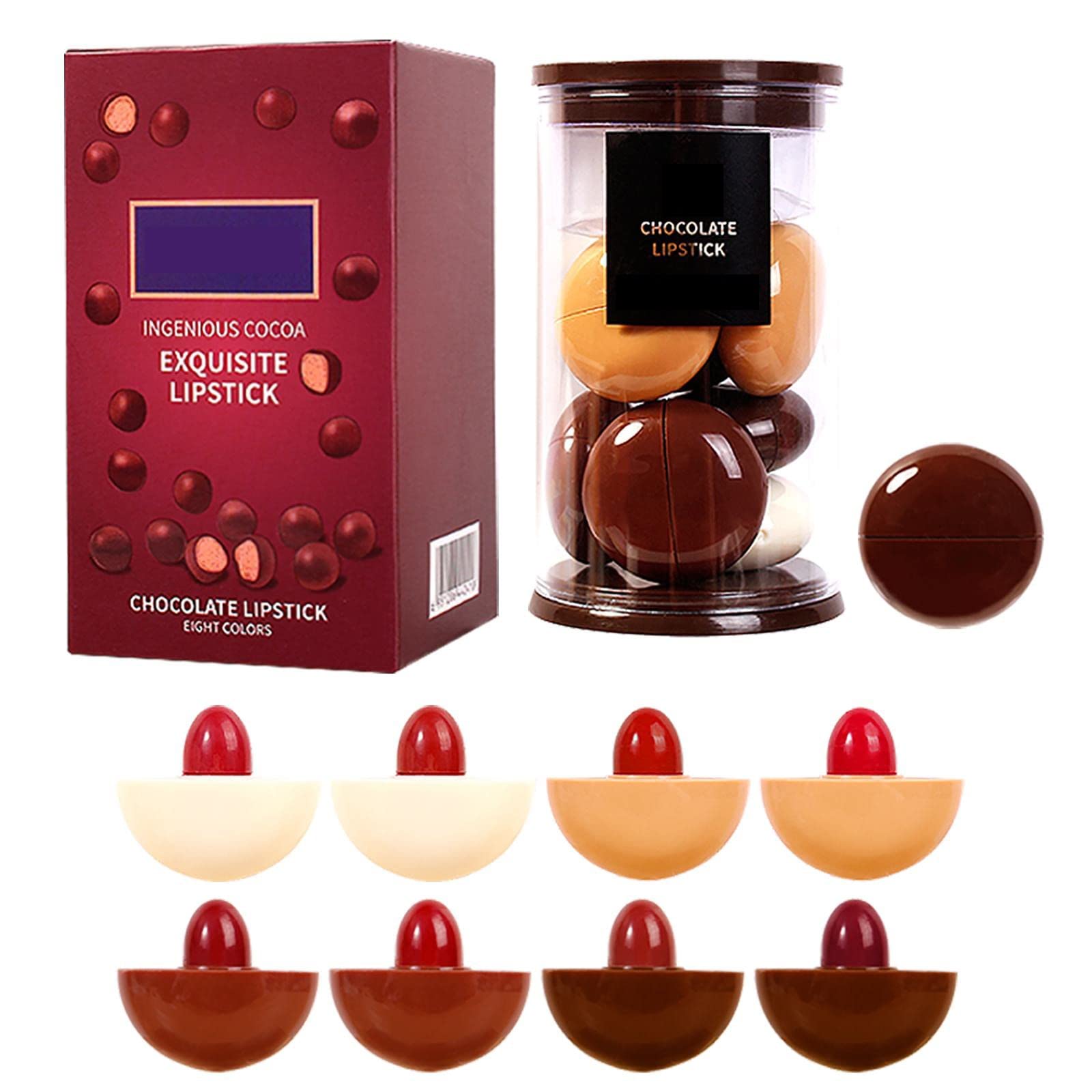 8 Shades Mini Capsule Lipstick Set - Waterproof, Long Lasting Velvet Lipstick with Color Changing Flower Design | Perfect for Daily Wear, Parties, and Gifts (Set A, One Size)