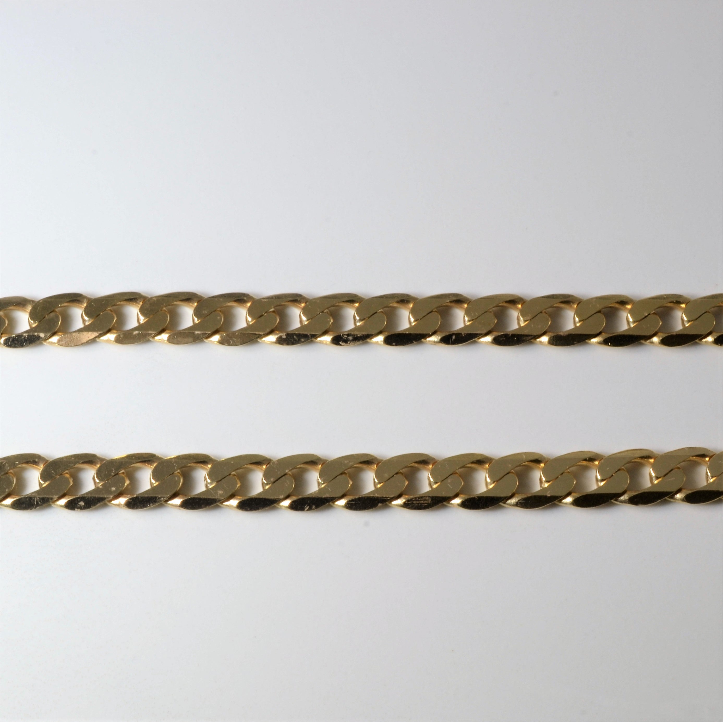 9K Yellow Gold Curb Link Chain Necklace - 20 Inch Classic Cuban Link Chain for Men & Women | Perfect for Layering, Gifts, and Everyday Wear