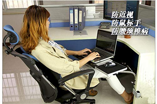 Ergonomic Keyboard Stand with Laptop & Tablet Holder - Adjustable Mouse Mount for Workstation, Office & Video Gaming (Silver) | Perfect for Home Office Setup & PC Gaming Stations