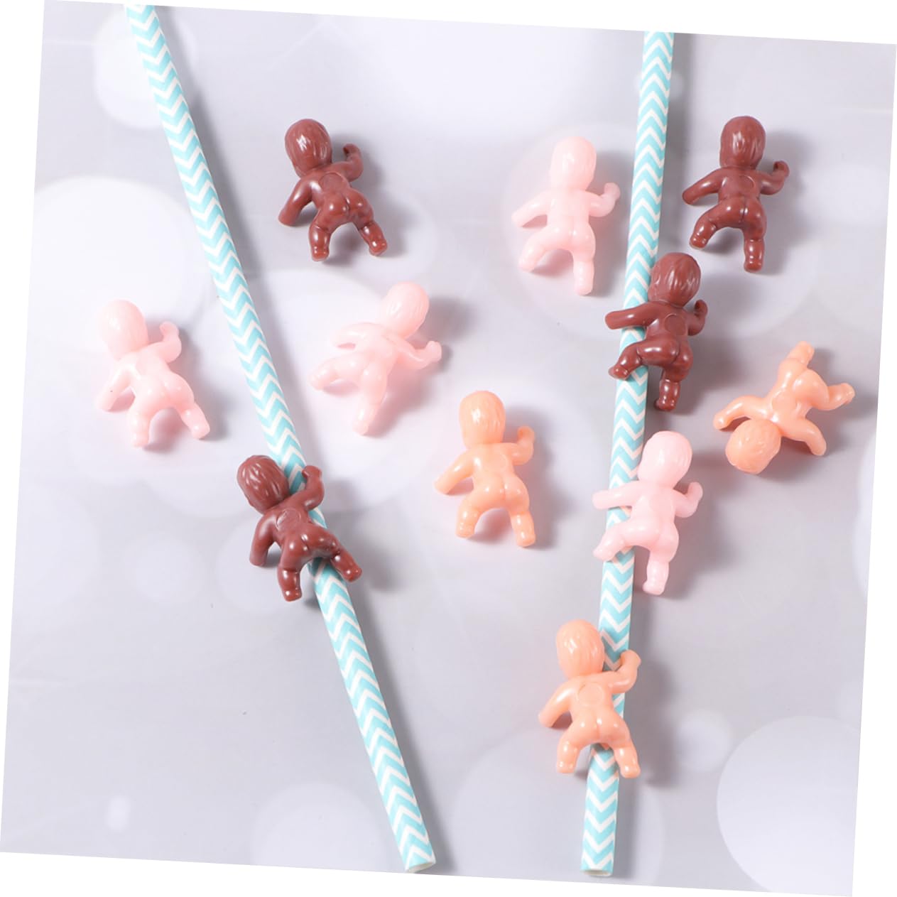 DRESSOOS 120pcs Bath Toys Set - Mini Human Figure Shower Play Kit with Ice Cube Shapes for Kids | Fun Bathtime & Pool Party Activities