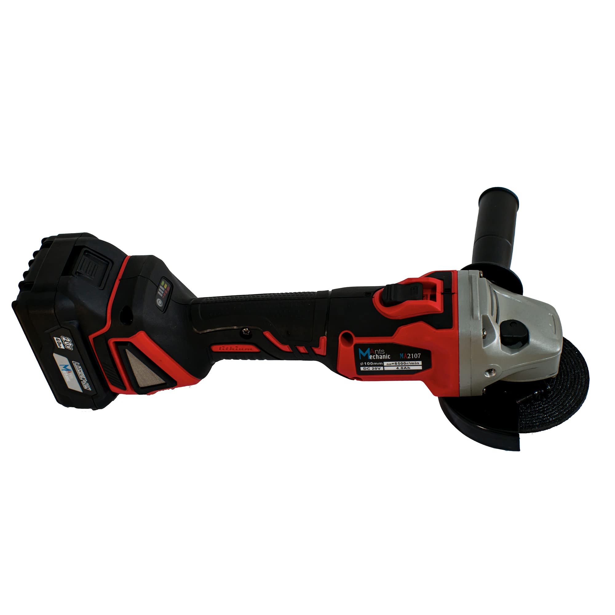 20V Cordless Angle Grinder with 4.0Ah Battery & Fast Charger - 4