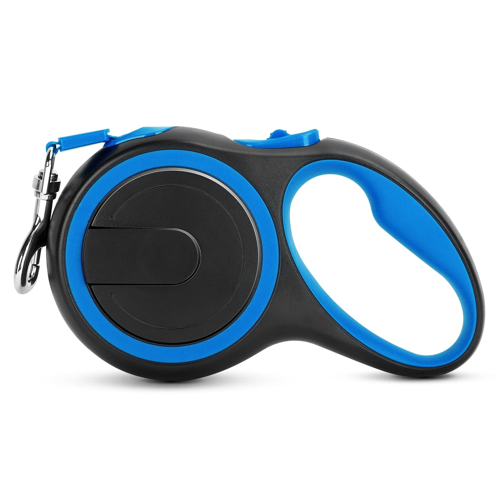 UrbanX 24ft Retractable Dog Leash for Large Breeds - Heavy Duty Nylon Tape with Anti-Slip Handle, One-Hand Brake & Lock System - Perfect for Australian Shepherd Lab Mix & Active Dogs (Blue) - Great for Walking, Jogging & Outdoor Adventures