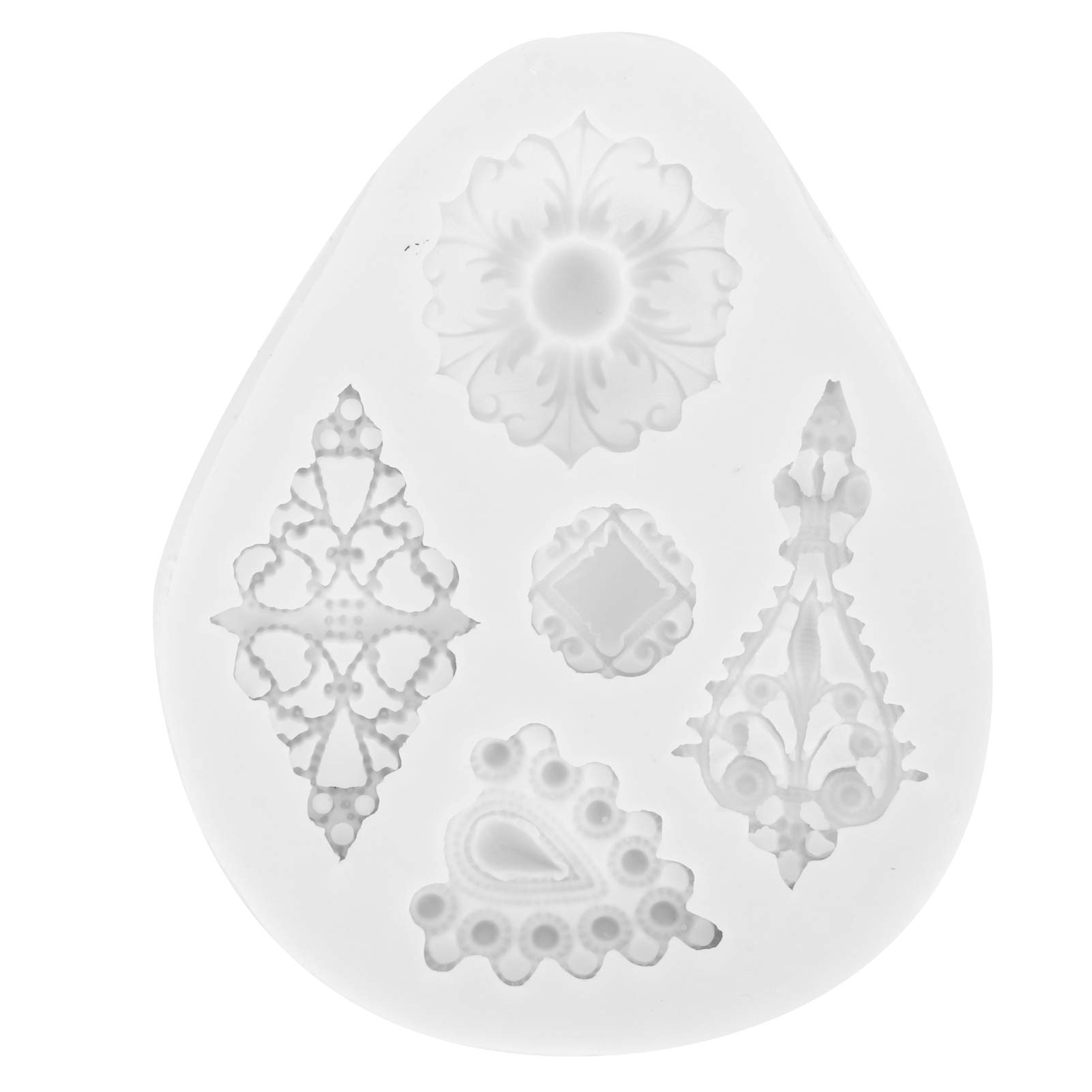 Retro Diamond Pattern Silicone Baking Molds - Fondant, Chocolate, Muffin & Pudding Molds for DIY Cake Decorating (Gray) | Perfect for Birthday Parties, Wedding Cakes & Holiday Desserts