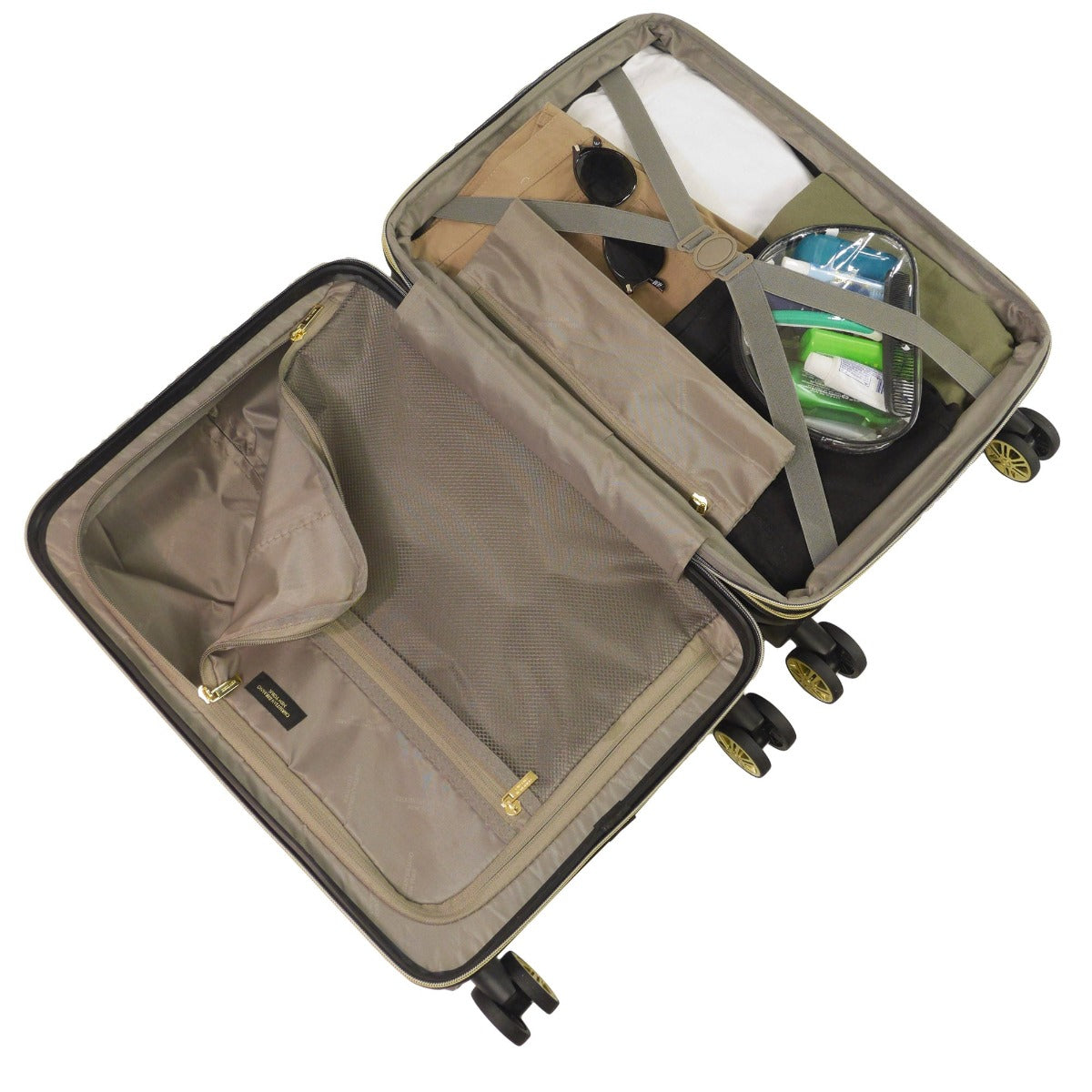 Stella Hardside Spinner 3 Piece Luggage Set - Lightweight Durable Suitcase with 360° Wheels for Travel, Business & Vacation - Black