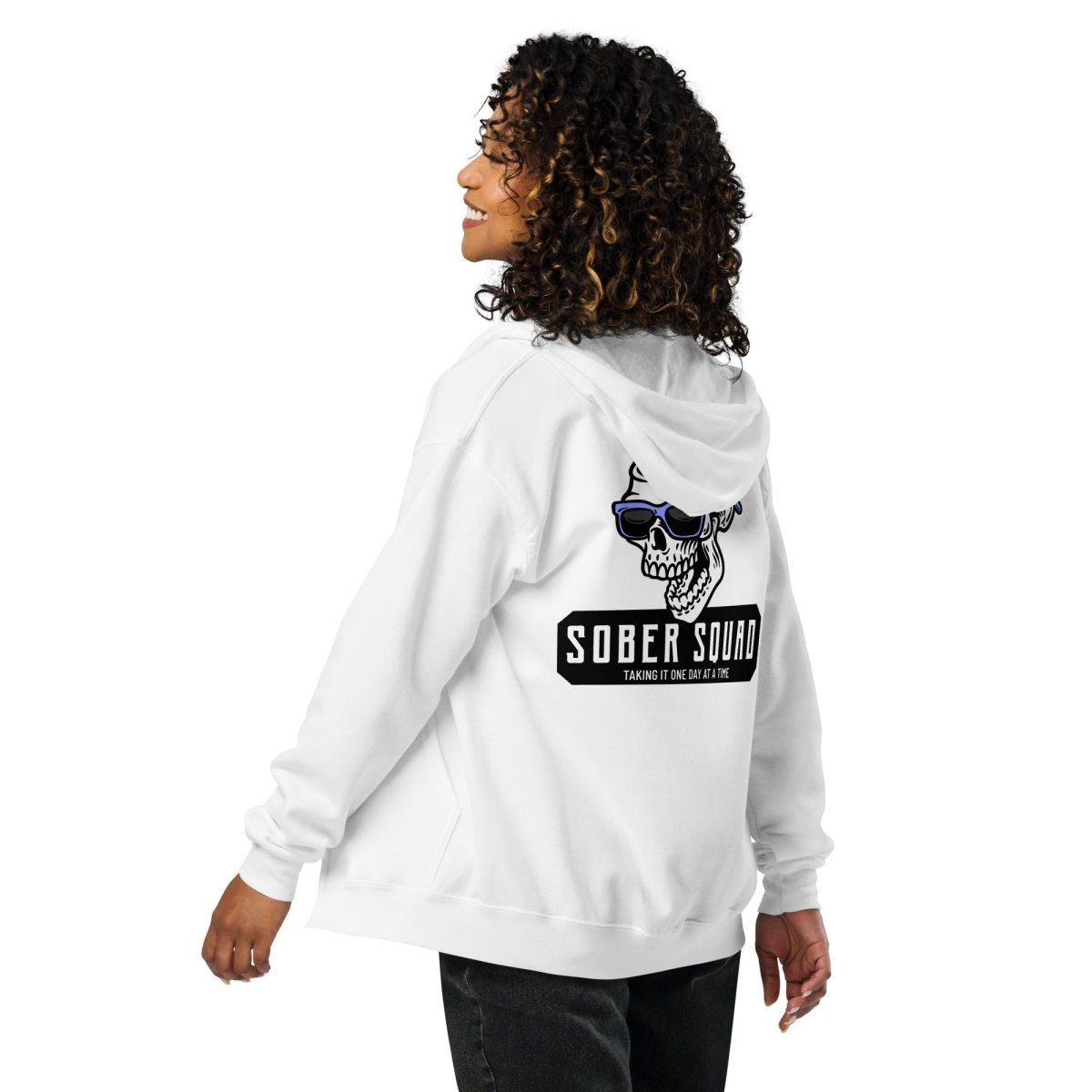 Sober Squad Skull Wave Unisex Heavy Blend Zip Hoodie - Stylish Streetwear for Men & Women | Perfect for Casual Outfits, Gym Wear & Outdoor Activities