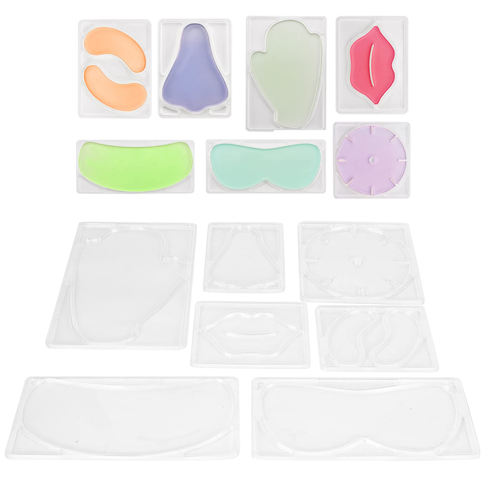 7 Types Reusable DIY Facial Mask Maker Kit - Plate Mask Making Tool for Beauty Salon & Home Spa, Hydrating & Anti-Aging Face Mask Patches for Skin Care Routine