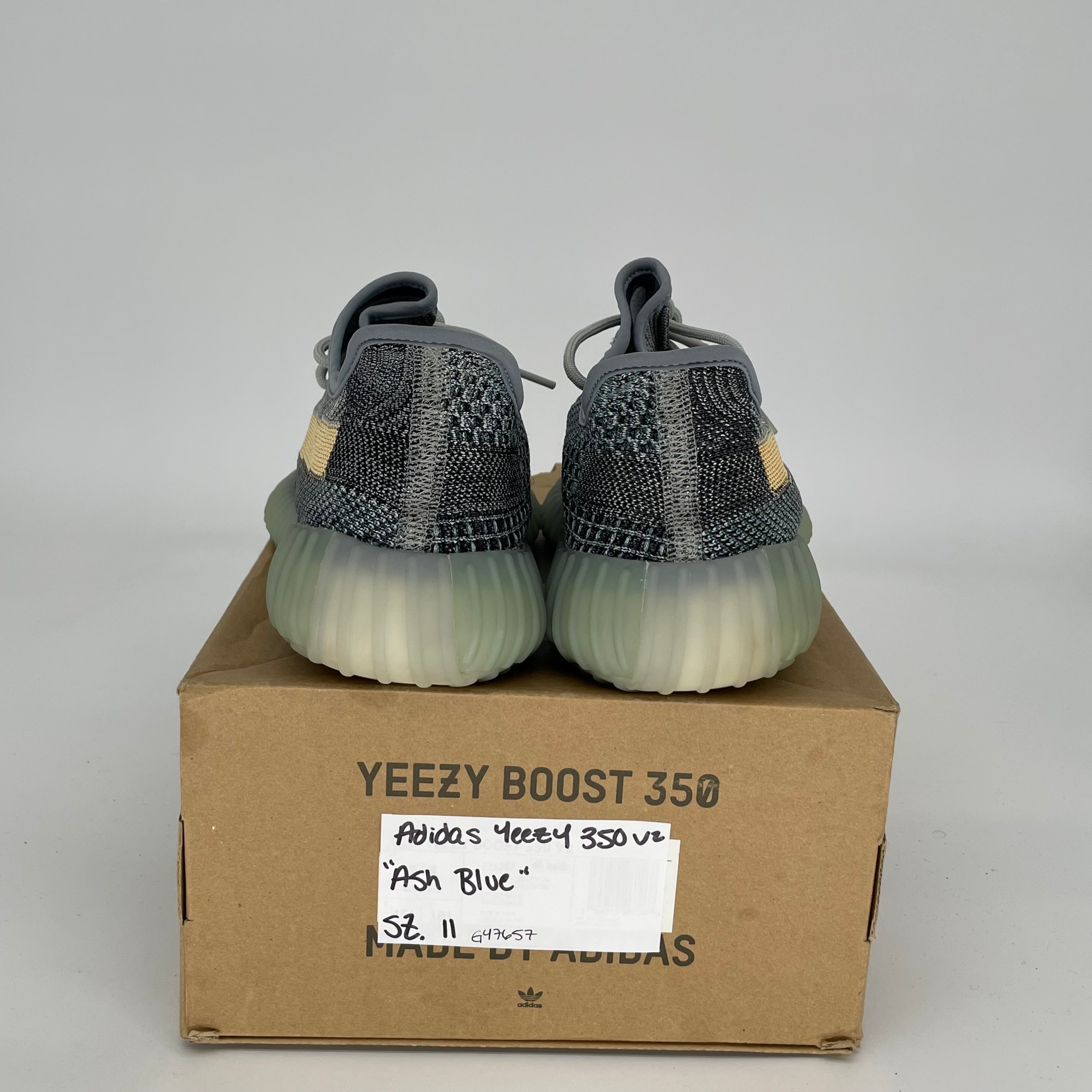 Adidas Yeezy Boost 350 V2 Ash Blue Sneakers - Men's Size 11 (GY7657) | Comfortable Running Shoes for Gym, Casual Wear & Street Fashion