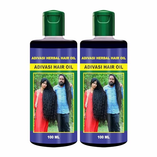 **Adivasi Herbal Hair Oil for Hair Growth & Fall Control - Natural Ayurvedic Treatment for Men & Women - Pack of 2 - Perfect for Daily Scalp Massage & Hair Care Routine**