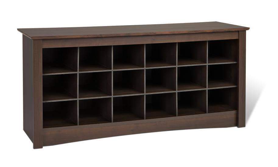 18 Inch Shoe Cubbie Bench - Storage Organizer with Multiple Size Options | Perfect for Entryway, Mudroom & Closet Organization