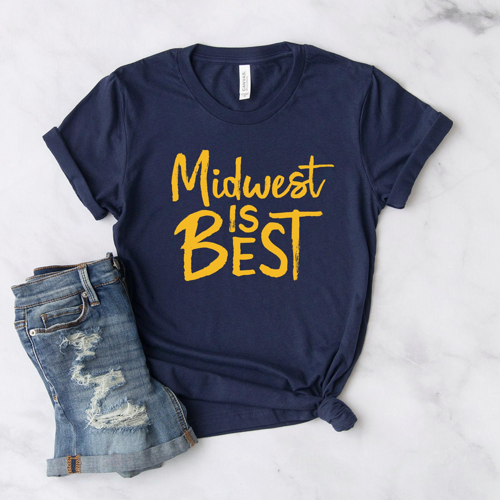Midwest Pride T-Shirt - Softstyle Unisex Midwest Gift Tee - Best Midwest State Home Apparel - Comfortable Cotton Shirt for Everyday Wear & Midwest Travel