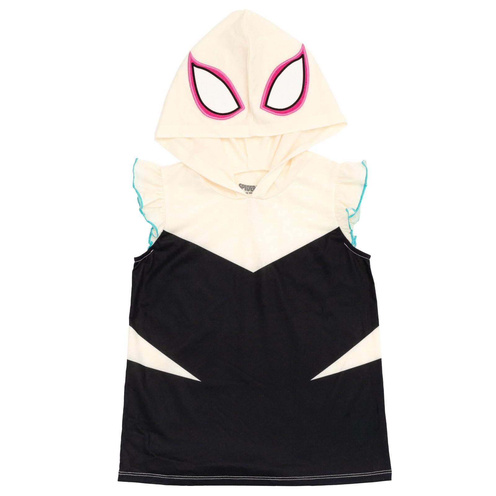 Marvel Spider-Man Girls Cosplay Tank Top & French Terry Dolphin Shorts Outfit Set (2T-16) | Superhero Costume for Toddler to Big Kids | Perfect for Halloween, Dress-Up & Birthday Parties