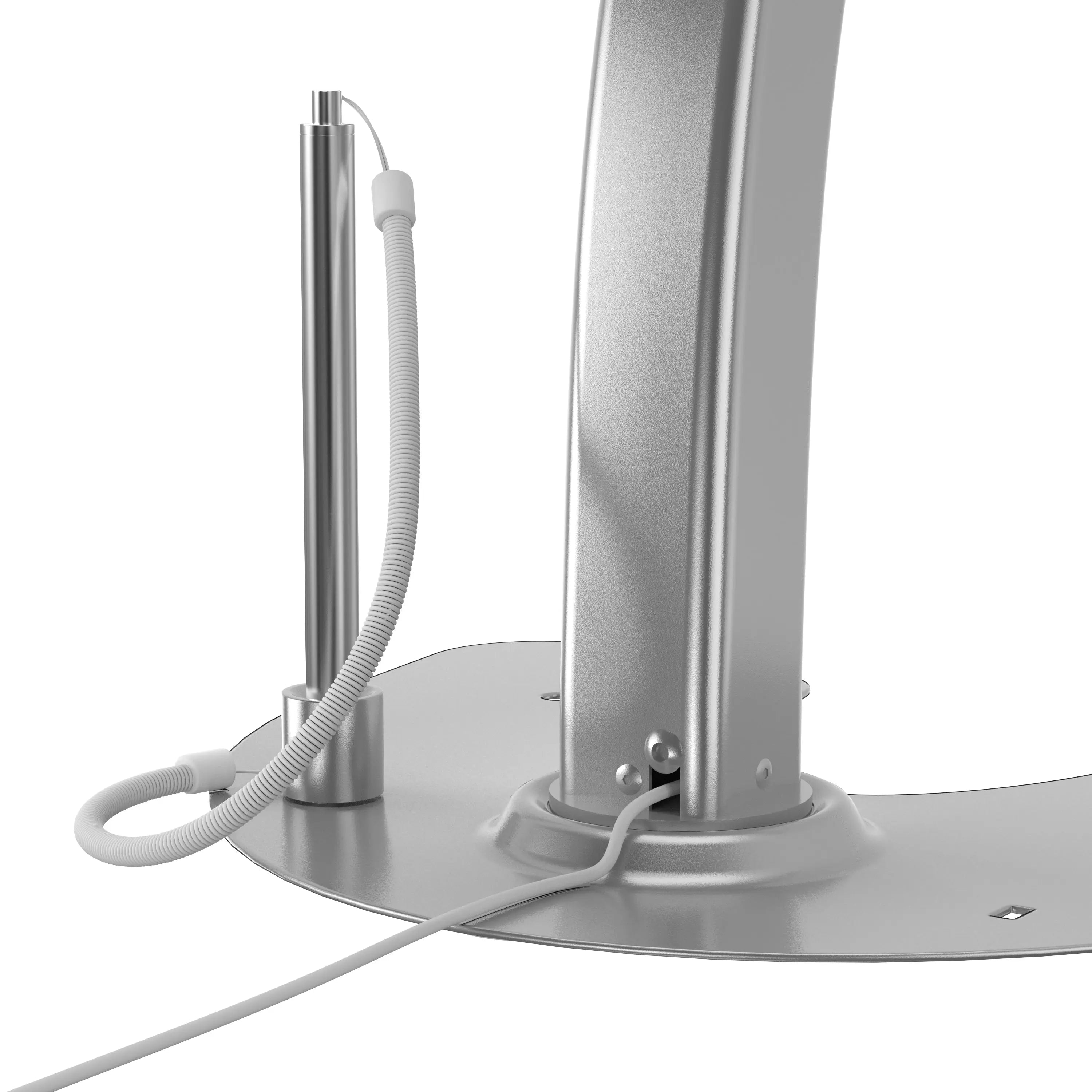 Dual Security Kiosk Stand with Locking Case & Anti-Theft Cable - Secure Payment Terminal for Retail Stores & Public Spaces