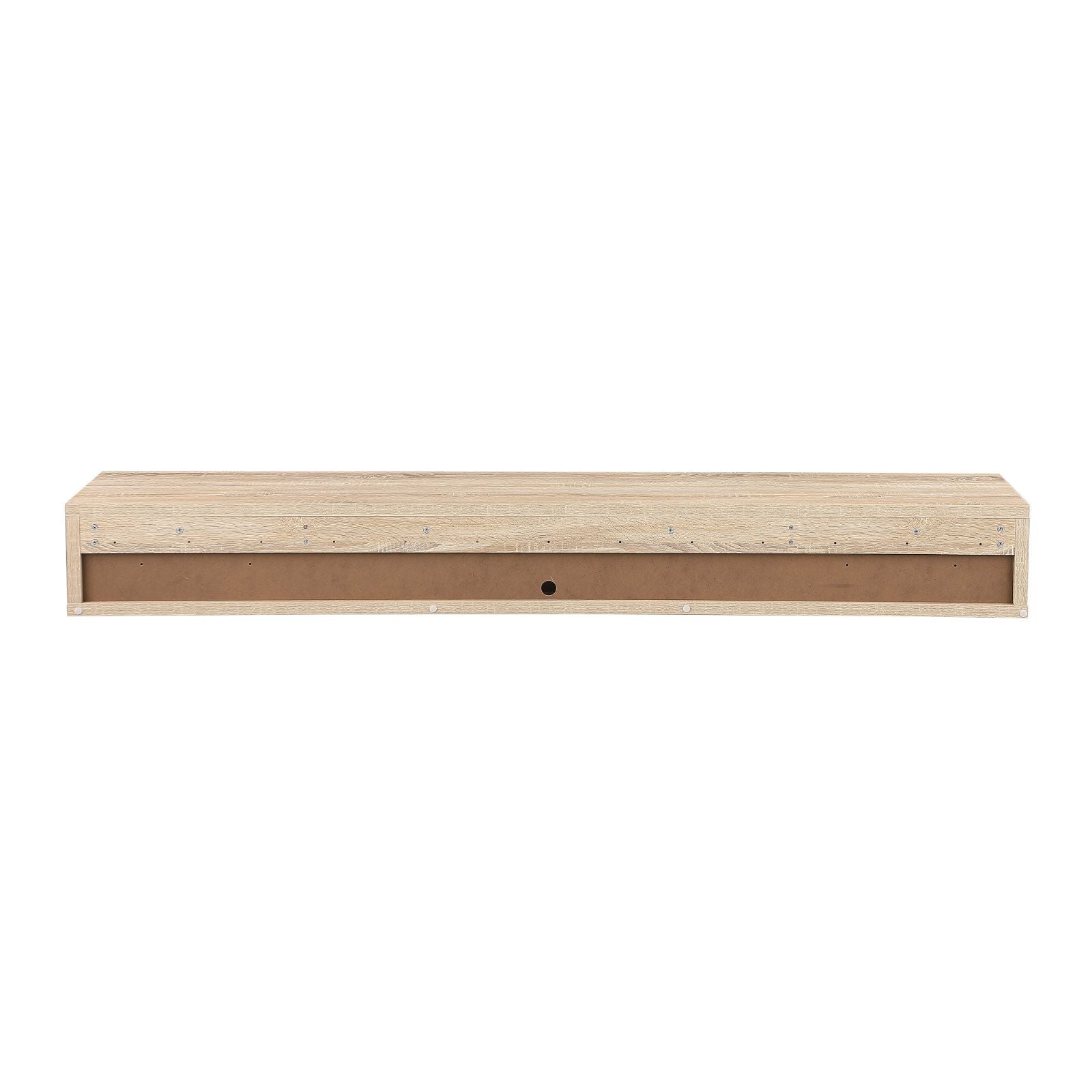 Modern Oak Wall Mount TV Stand - 2000mm Wide Entertainment Center with Storage Shelves | Perfect for Living Room, Bedroom & Home Theater Setup