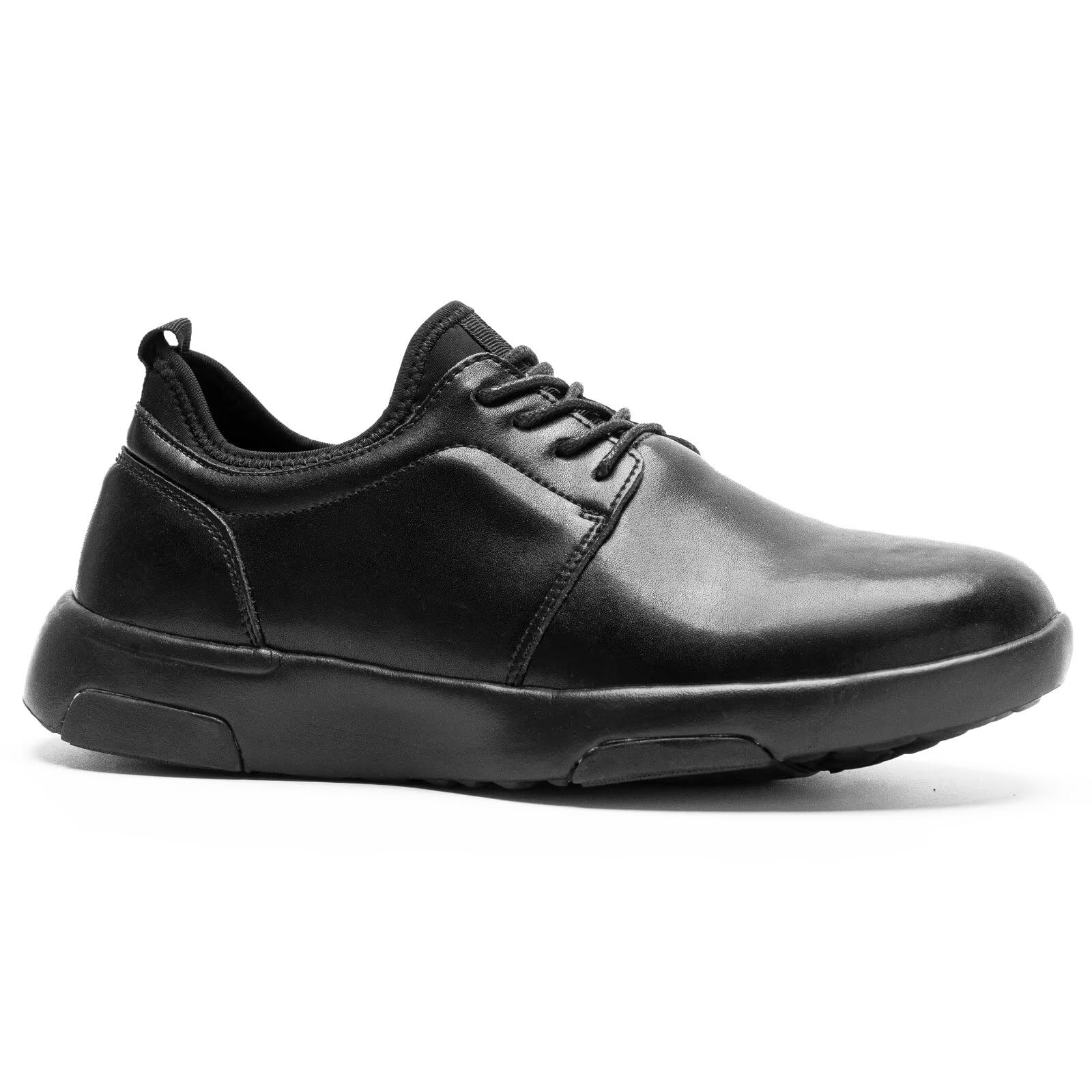 OrthoComfoot Men's Orthopedic Leather Dress Walking Shoes - Comfortable Plantar Fasciitis Sneakers with Arch Support for Foot & Heel Pain Relief | Business Casual & Work Shoes for Office, Travel & Daily Walking