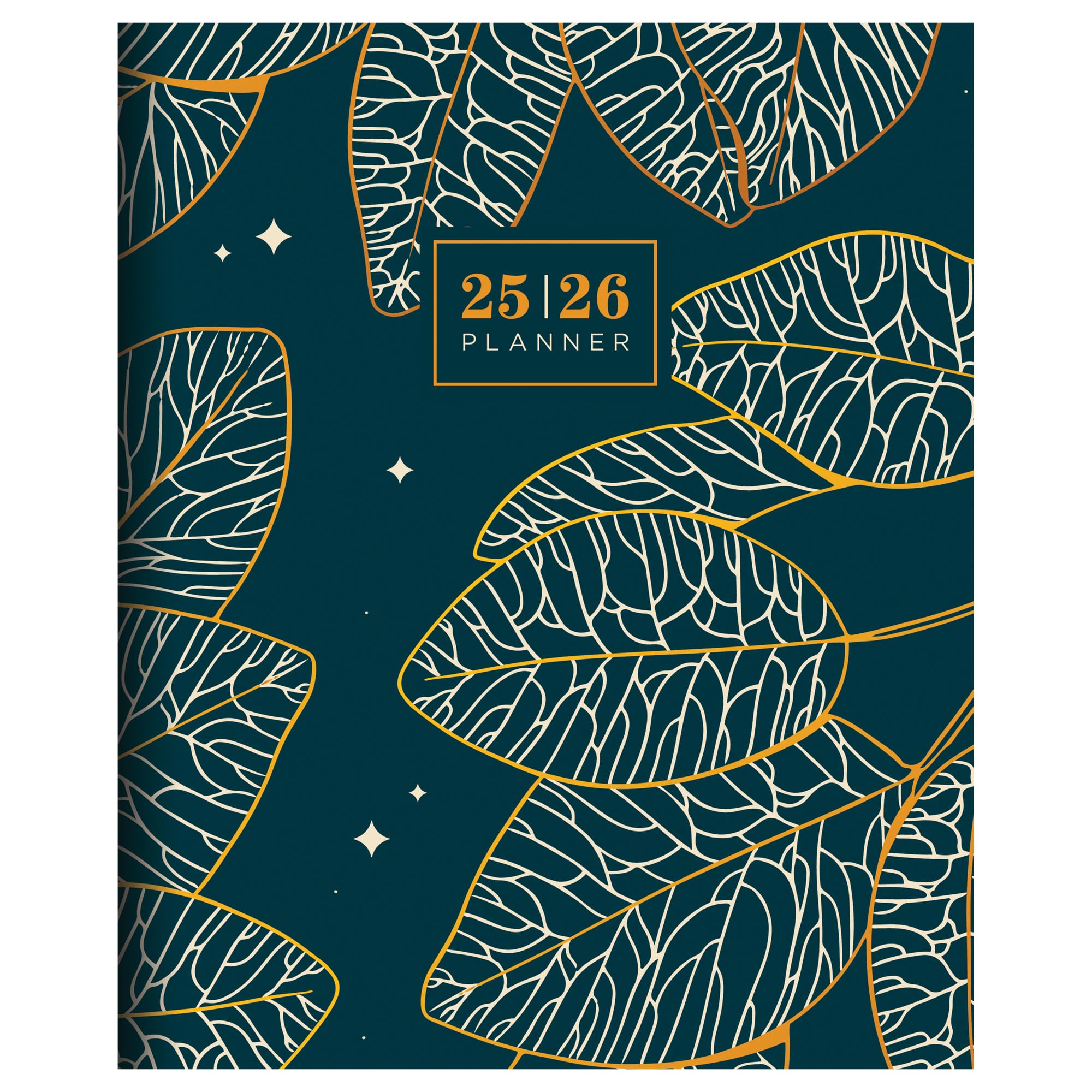 TF Publishing July 2025 - June 2026 Night Foliage Large Monthly Planner with Thick Paper - 12 Month Academic Planner 2025-2026 with 2-Page Spreads, Large Calendar Grids & Prompts - 9