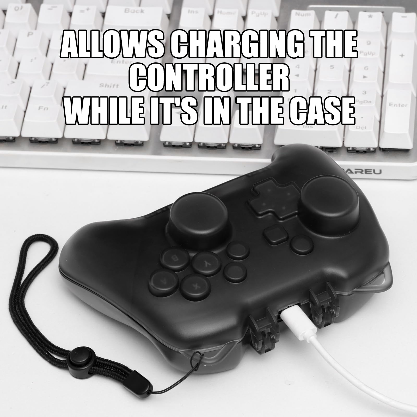 Premium Switch Pro Controller Case - Hard Shell Protective Cover for Nintendo Switch Pro Controller with Joystick Protection (Black) - Perfect for Gaming, Travel & Storage