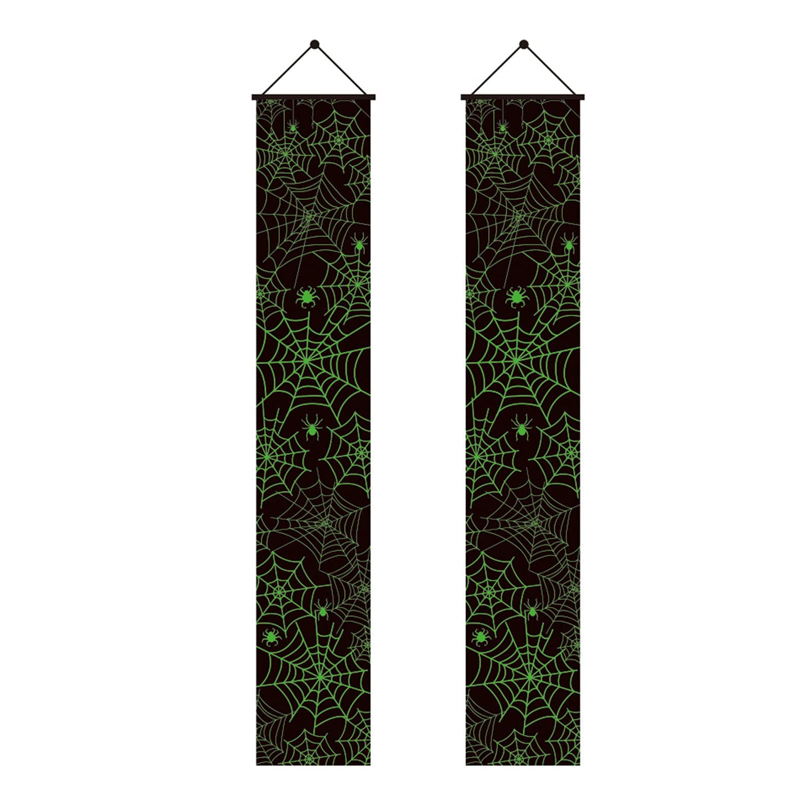 YQYAZL Glow-in-the-Dark Halloween Door Banner - Spooky Porch Sign with Luminous Design for Outdoor Halloween Decorations | Perfect for Front Door, Porch, and Party Decor