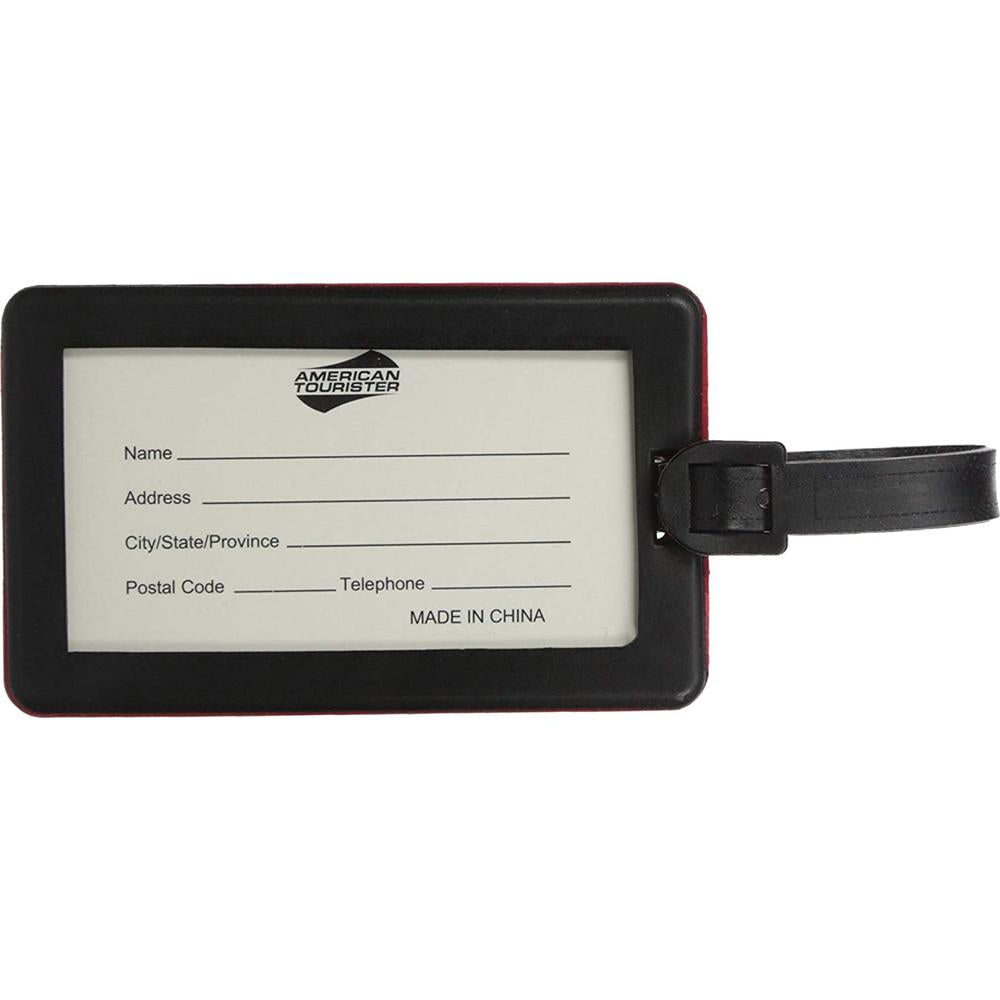 American Tourister Luggage Tag - Durable Travel ID Tag with Customizable Info Card for Suitcases, Bags & Backpacks - Perfect for Air Travel, Vacations & Business Trips
