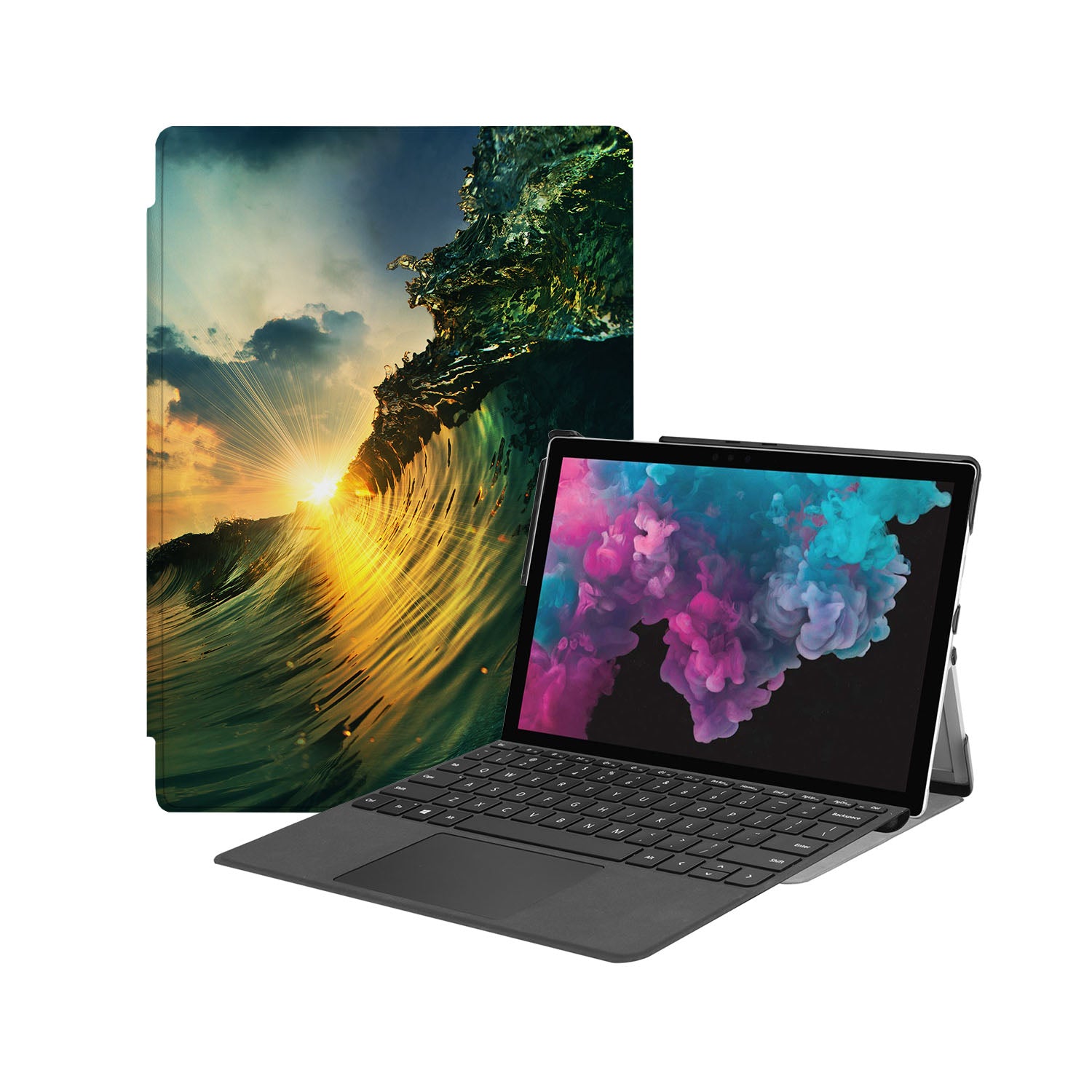 Microsoft Surface Pro Case - Durable Protective Cover with Ocean Design for Microsoft Surface Pro 7/6/5/4/3 - Perfect for Work, Travel & School