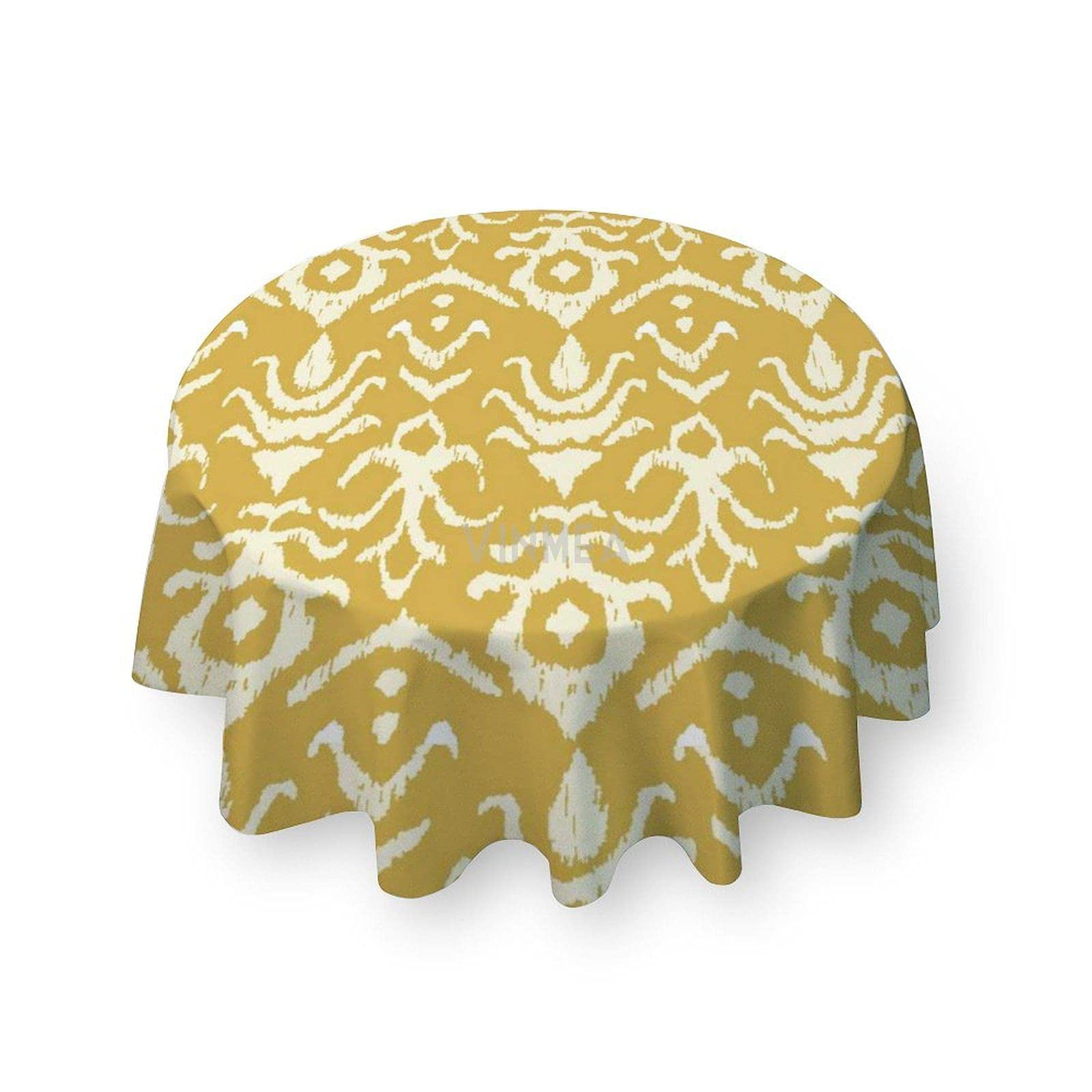 Ikat Damask Round Tablecloth 36