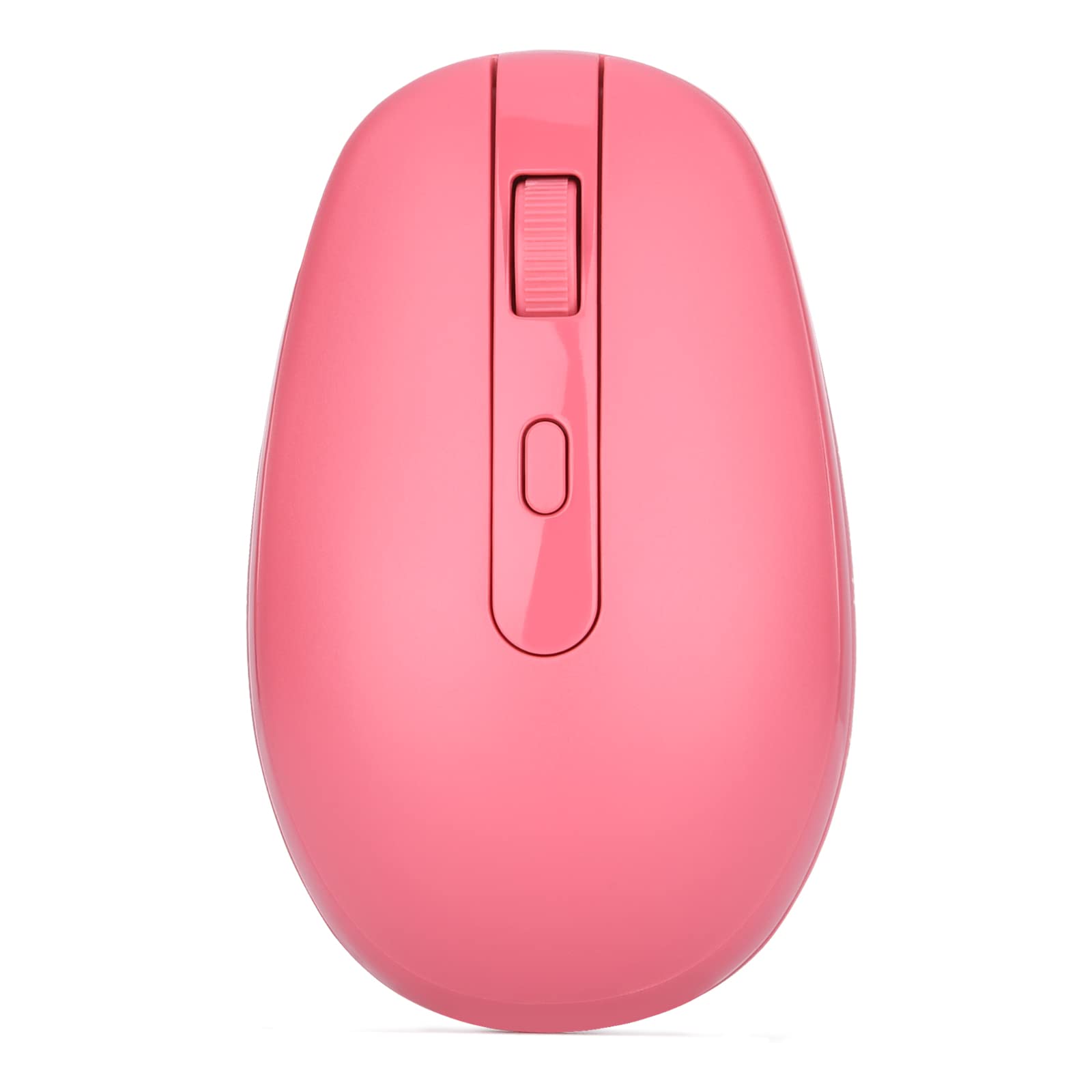 Rii RM700 Wireless Silent Mouse - 2.4G USB Nano Receiver for Laptop, PC, Mac, Chromebook - Ergonomic Computer Mouse (Pink) - Perfect for Office, Home & Travel Use
