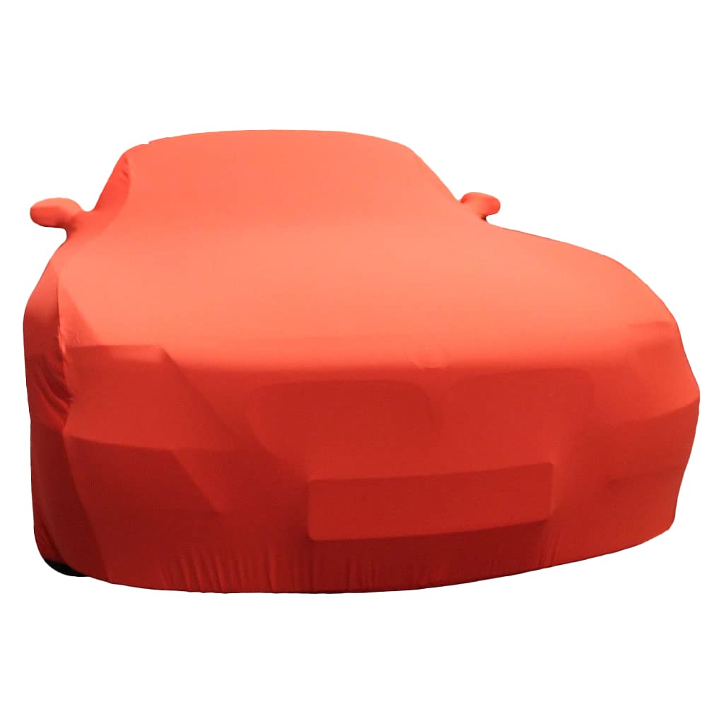 Custom Fit BMW Z4 E86 Indoor Car Cover with Mirror Pockets - Premium Red Tailored Protection for Garage Storage & Vehicle Preservation