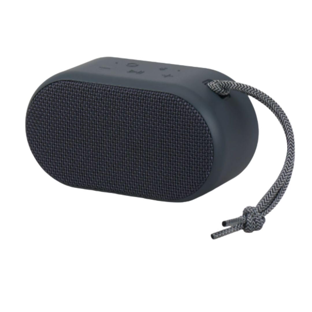 onn. Portable Waterproof Rugged Bluetooth Speaker - Dark Grey Black | Wireless Outdoor Speaker for Beach, Pool, Camping & Hiking | Shockproof & Dustproof