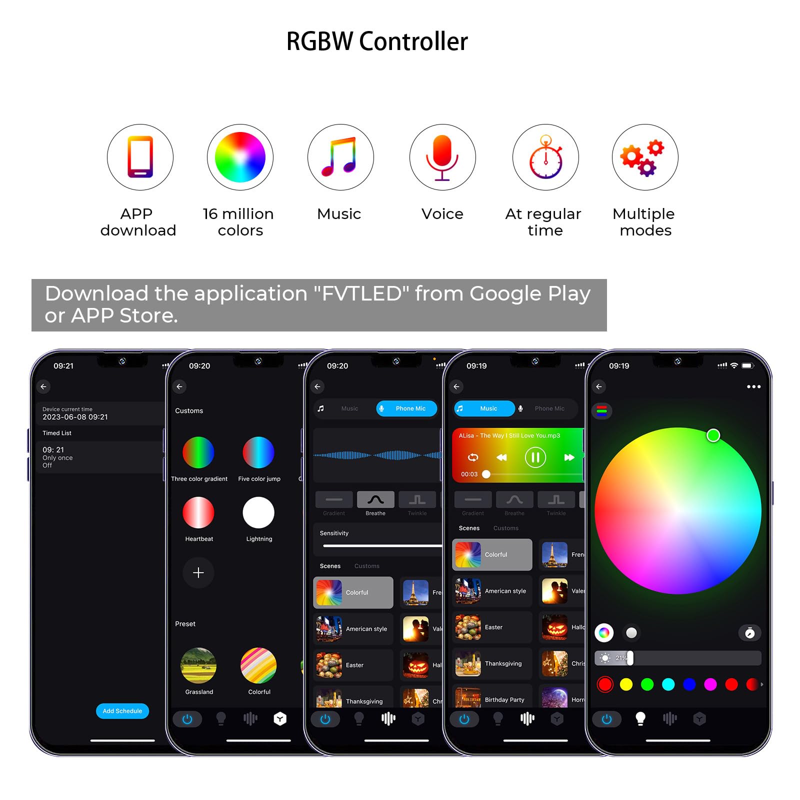 Sumaote WiFi RGBW Controller - Wireless Smart LED Controller for 5PIN RGBW Lights, Compatible with Android & iOS, App Control | Perfect for Deck Lighting, Home Automation & Outdoor Ambiance