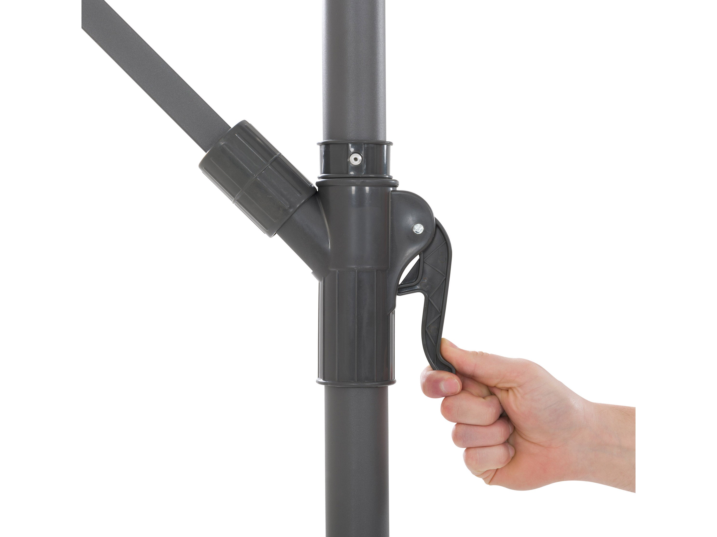 9.5ft Tilting Offset Patio Umbrella with Warm White LED Lights - Perfect for Outdoor Dining, Poolside Lounging, and Backyard Relaxation