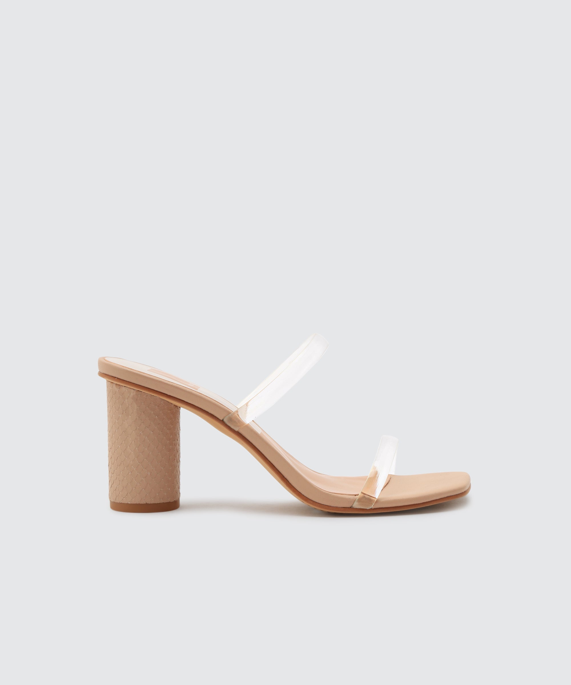 NOLES Women's Nude Crystal Wide Heel Sandals - Comfortable & Stylish for Weddings, Parties & Evening Events