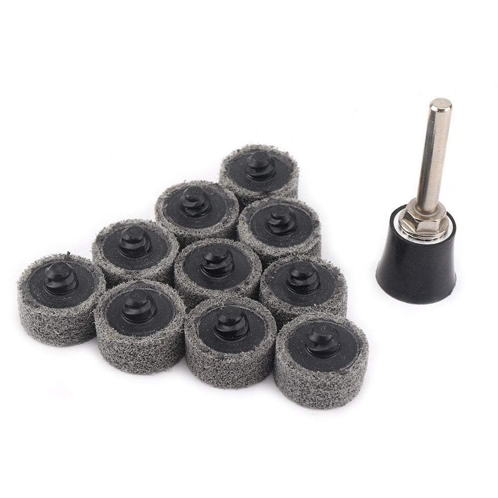 10Pcs 1 Inch Nylon Quick Change Sanding Discs with 1/4