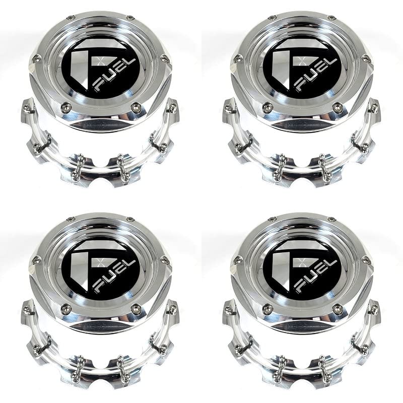 4X Fuel Off-Road Wheels Center Hub Cap Bolt-On 1005-63-08H-RAW | Replacement for Trucks & SUVs | Off-Roading & Custom Vehicle Upgrades