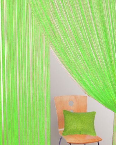 Bacati Lime Green String Panel - Lightweight Breathable Fabric for Outdoor Patio, Garden, and Poolside Privacy Screens | Perfect for Decks, Balconies, and Backyard Shade