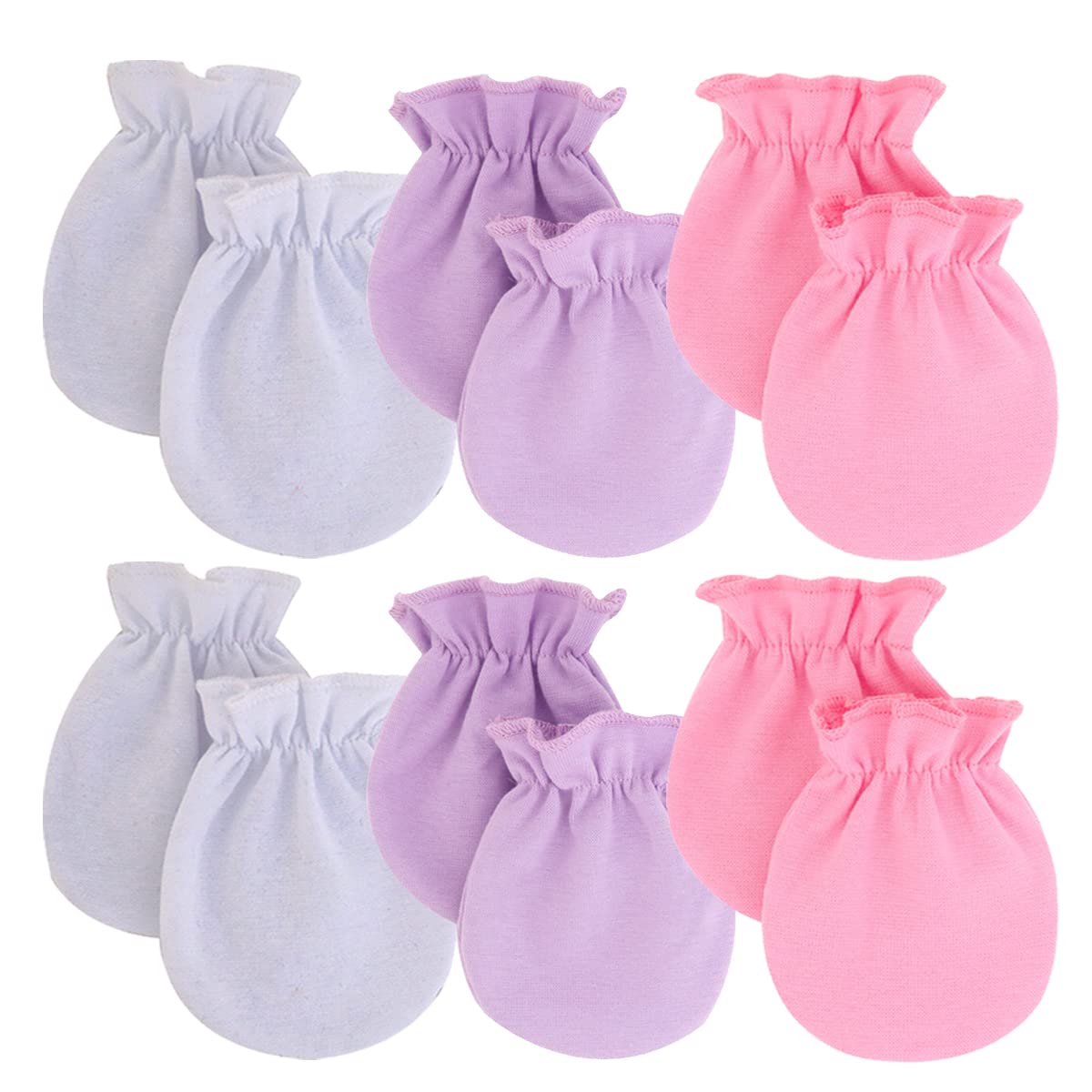Soft Newborn Baby Mittens - No-Scratch Infant Gloves for Boys & Girls (Set of 6) | Perfect for Sleeping, Nursing & Protecting Delicate Skin