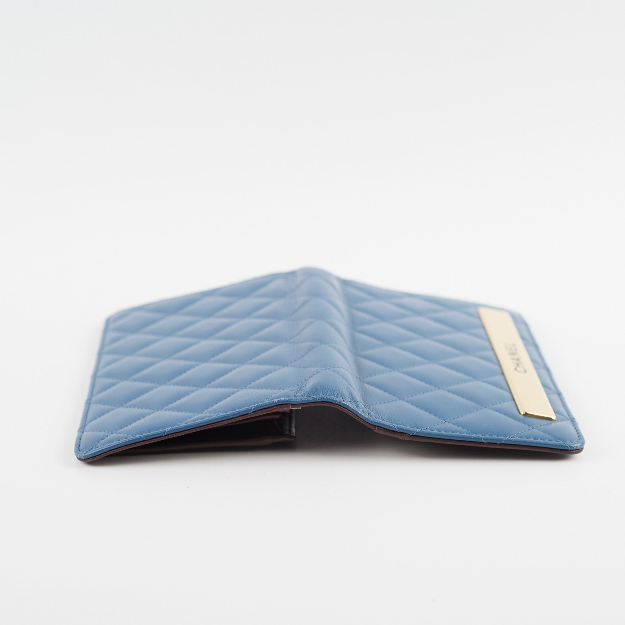 Chanel Lambskin Quilted Long Wallet in Blue - Series 22 Luxury Leather Card Holder for Women | Perfect for Everyday Use, Travel & Special Occasions
