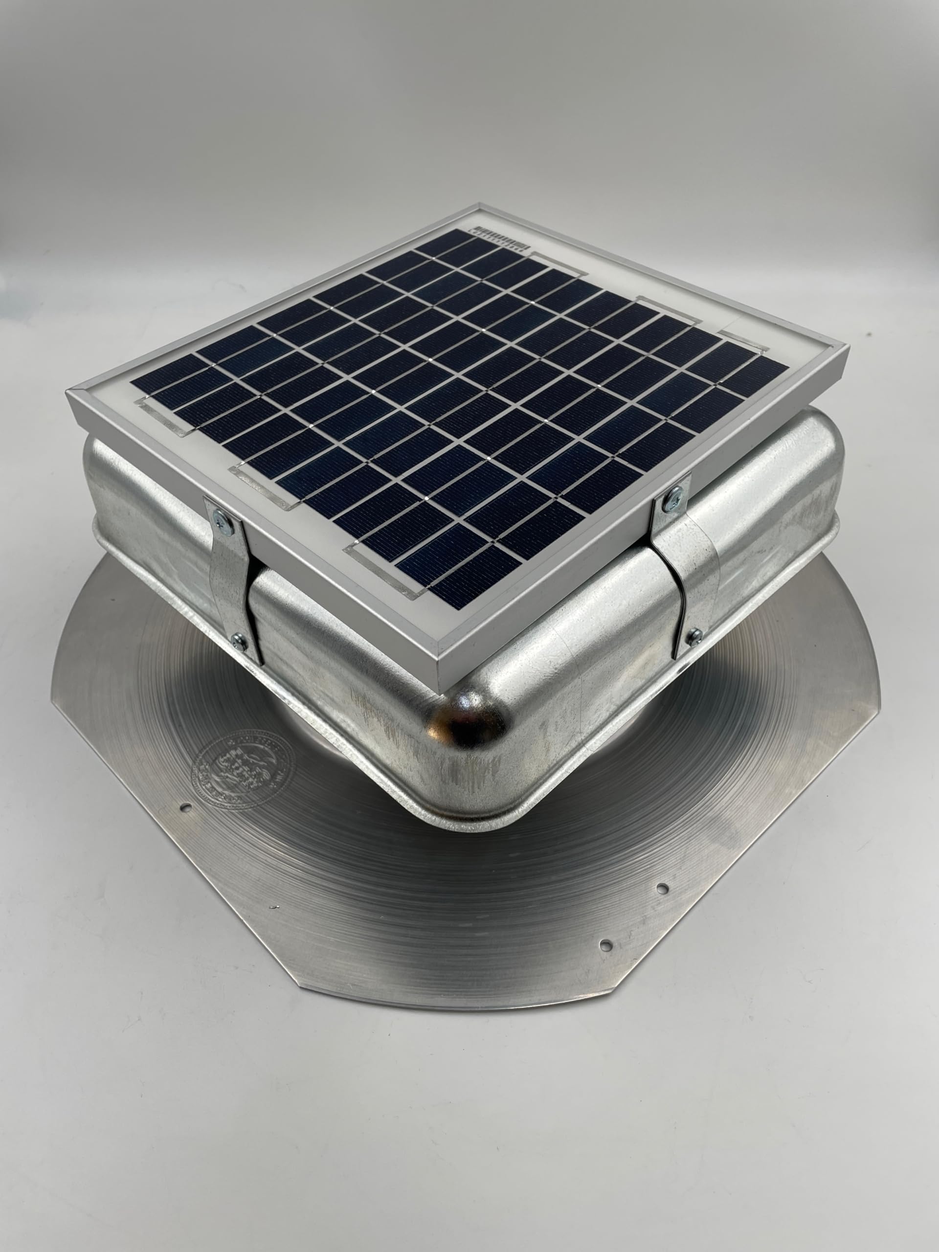 Solar-Powered Roof Ventilation Fan - Galvanized Steel Attic Fan with Solar Panel for Home & RV | Energy-Efficient Roof Vent for Cooling & Moisture Control | Perfect for Hot Climates, Garages & Sheds