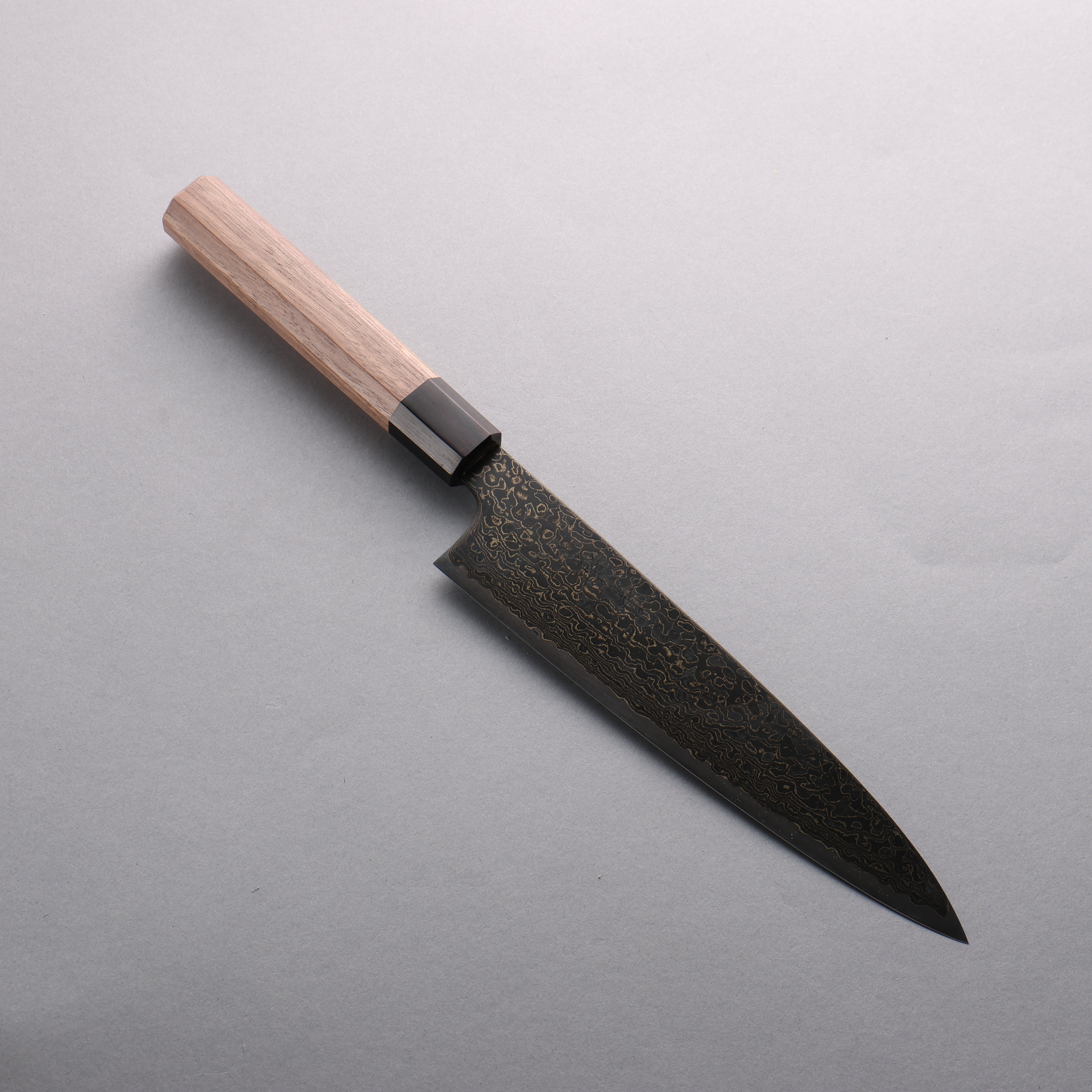 Premium Kagekiyo ZA 18 Damascus Black Dye Gyuto 210mm Chef Knife with Walnut Handle - Perfect for Sushi, Meat Slicing & Professional Kitchen Use