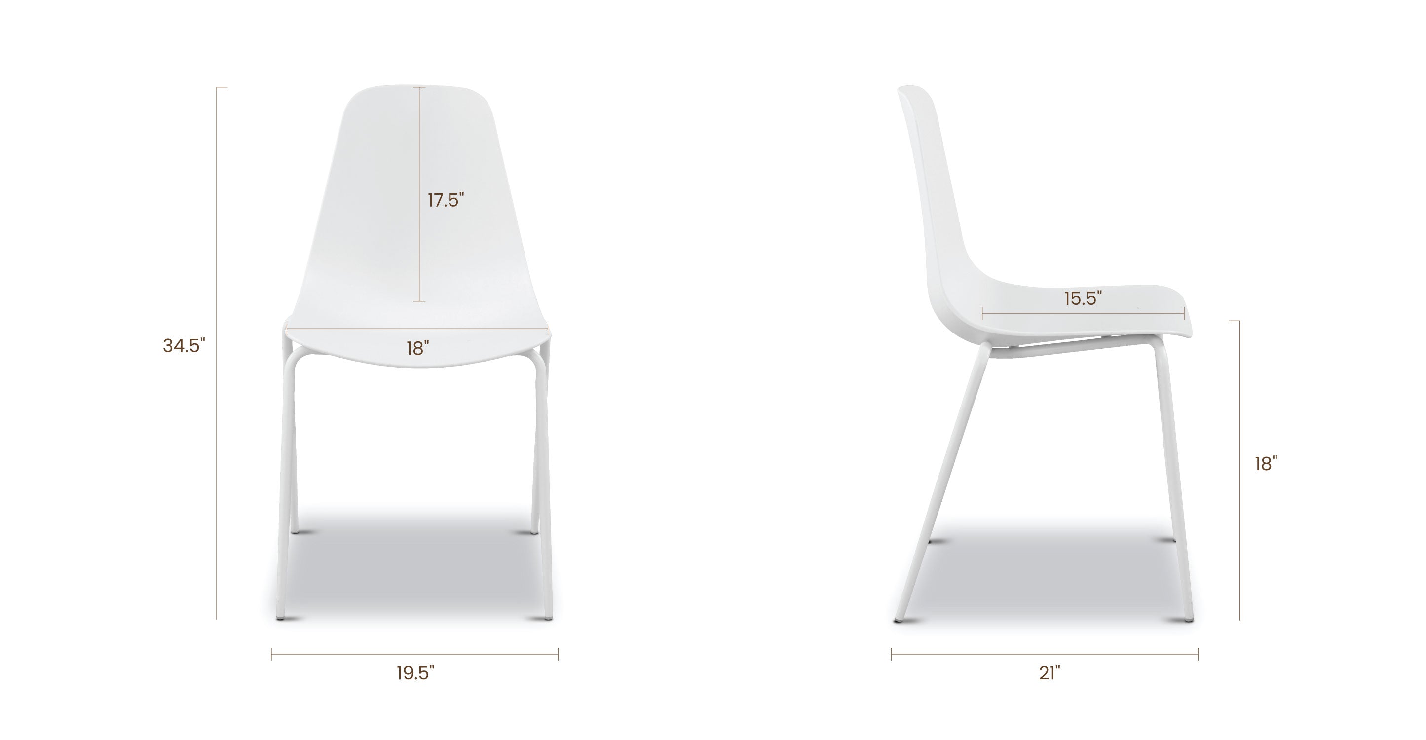 Isla Stackable Dining Chair - Modern & Space-Saving for Restaurants, Cafes, and Home Dining Areas