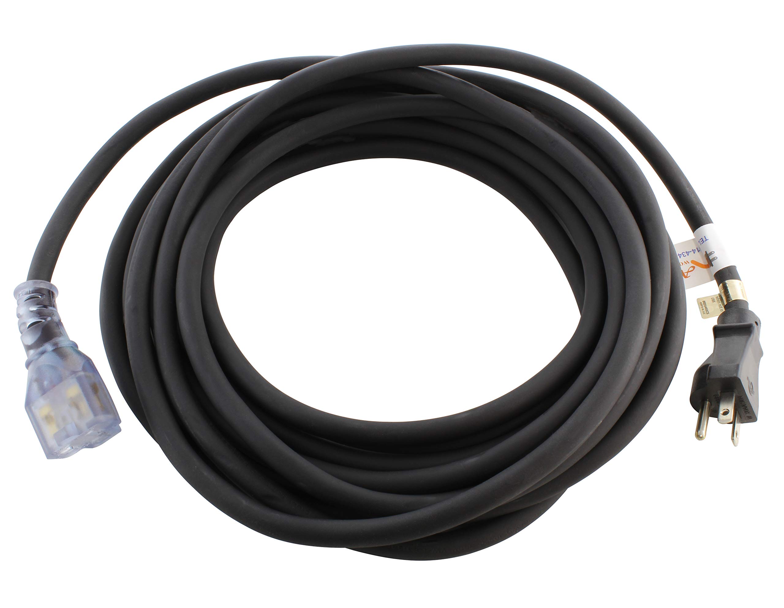Heavy Duty 50FT Extension Cord - NEMA 5-20 20A 1250V AC Power Cable - Durable Outdoor/Indoor Use for Workshop, Construction & Home Appliances