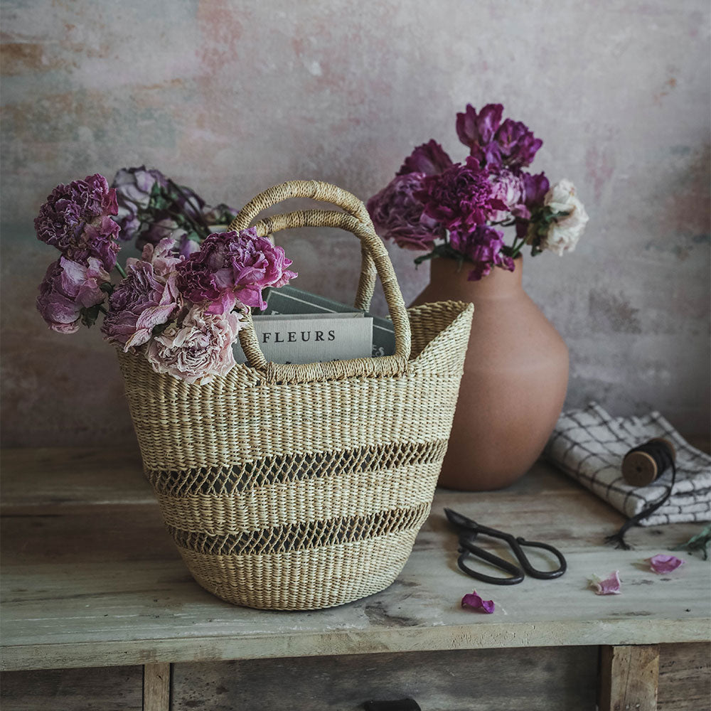 Elegant Woven Lace Tote Bag for Women - Small Handmade Shopper Purse - Perfect for Shopping, Beach, and Casual Outings